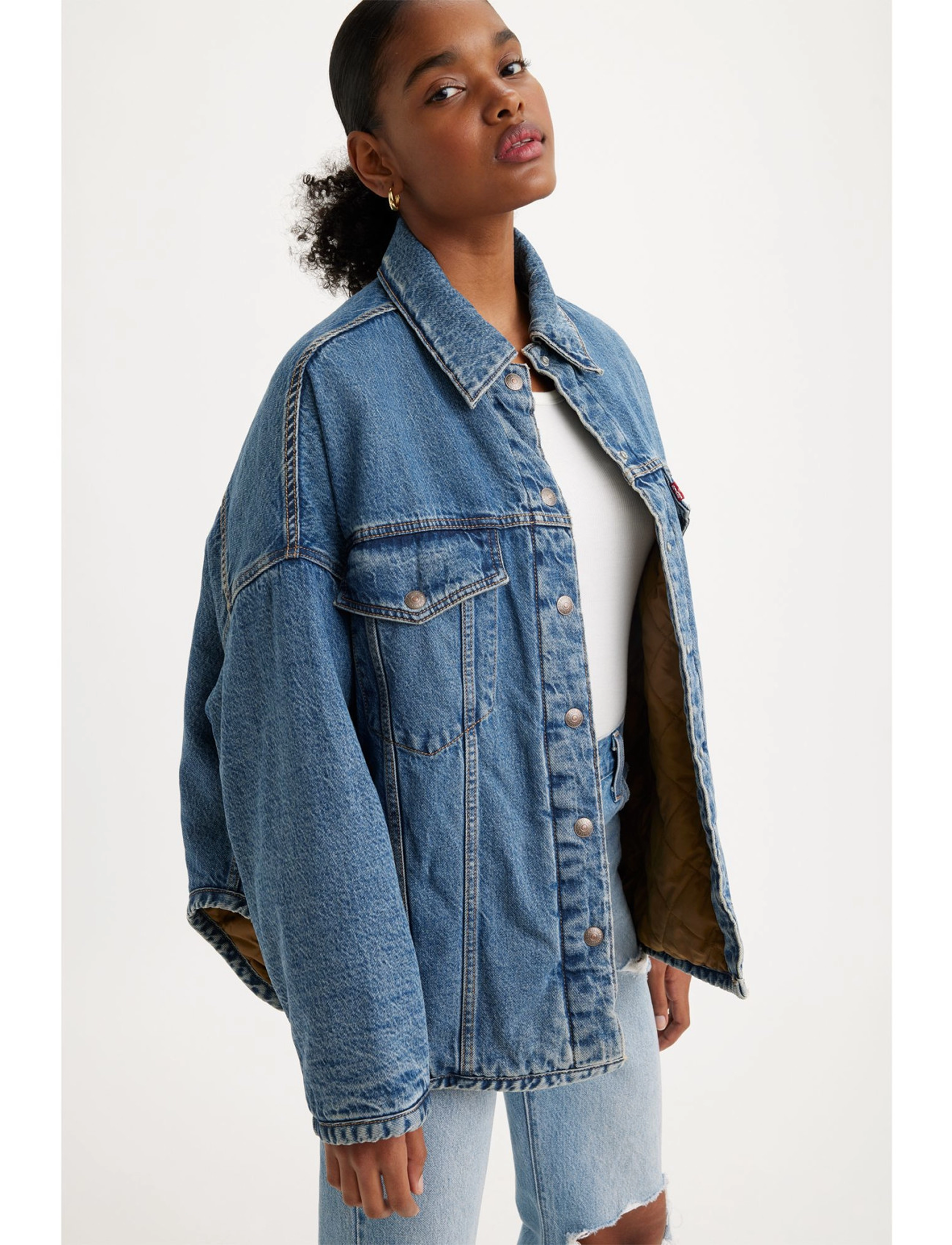 LEVI´S Women - FLY TRUCKER Z7904 MEDIUM INDIG - med indigo - worn in - 2
