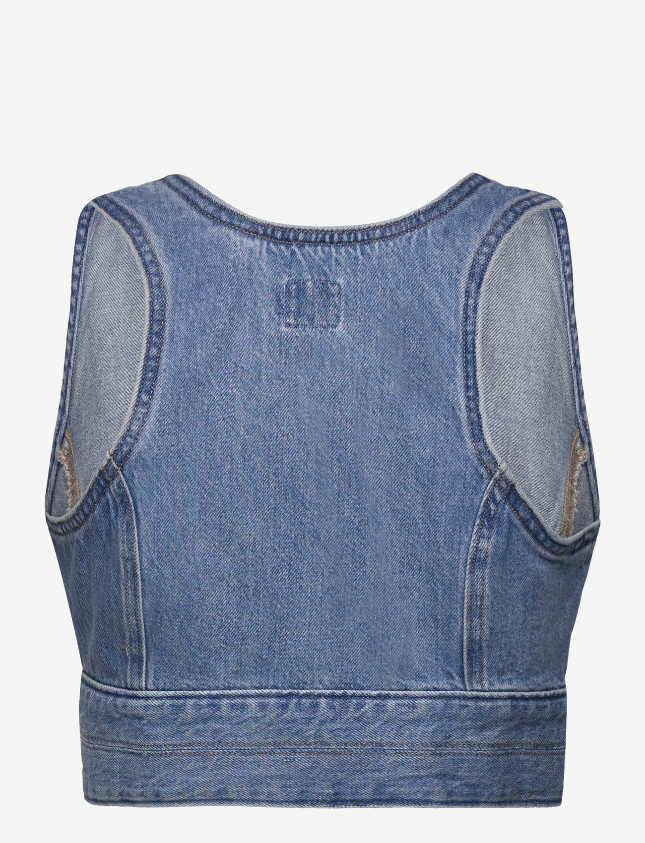 Levi's® - RAINE DENIM CROP TOP CHECK YOU - med indigo - worn in - 2