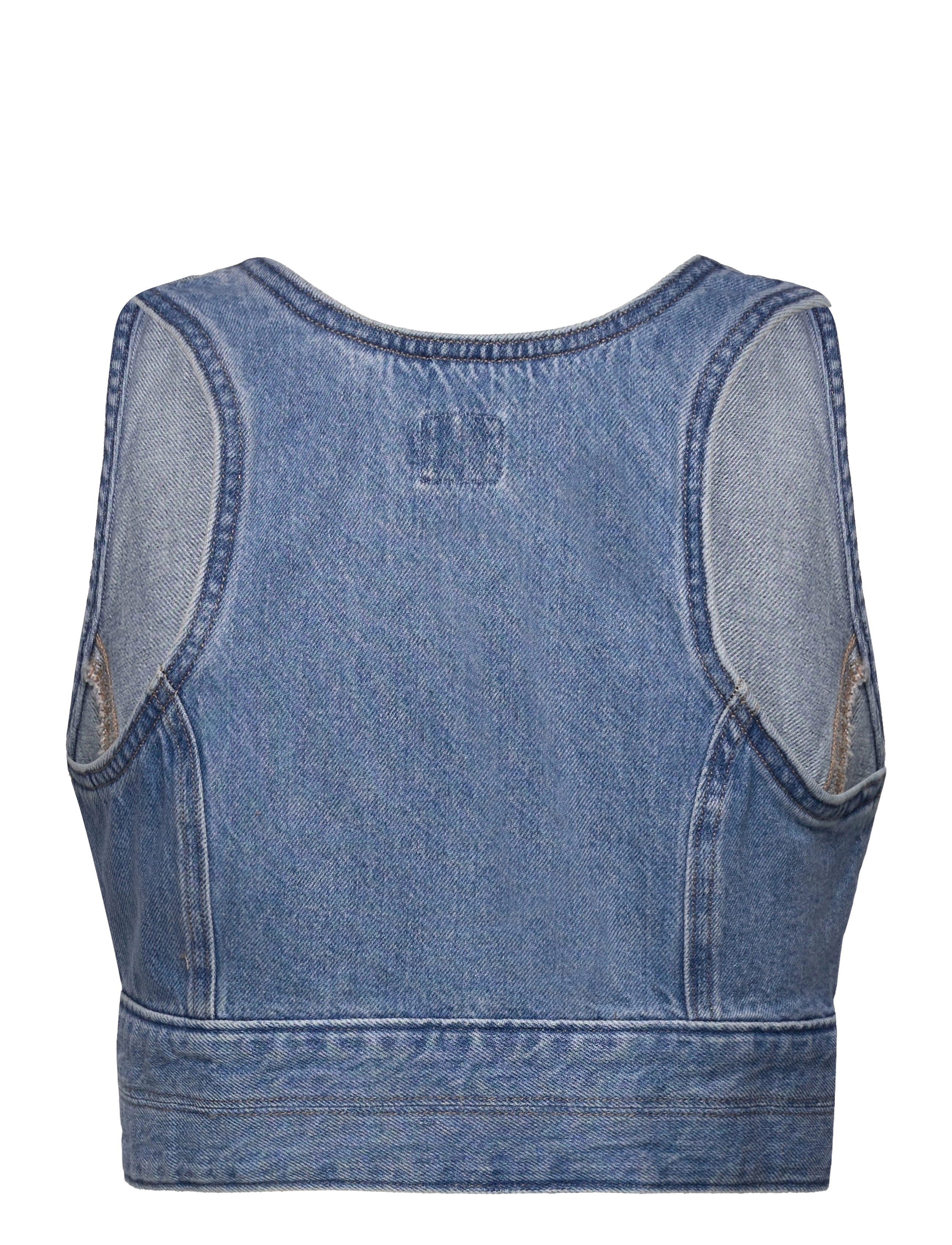 Levi's® - RAINE DENIM CROP TOP CHECK YOU - med indigo - worn in - 2