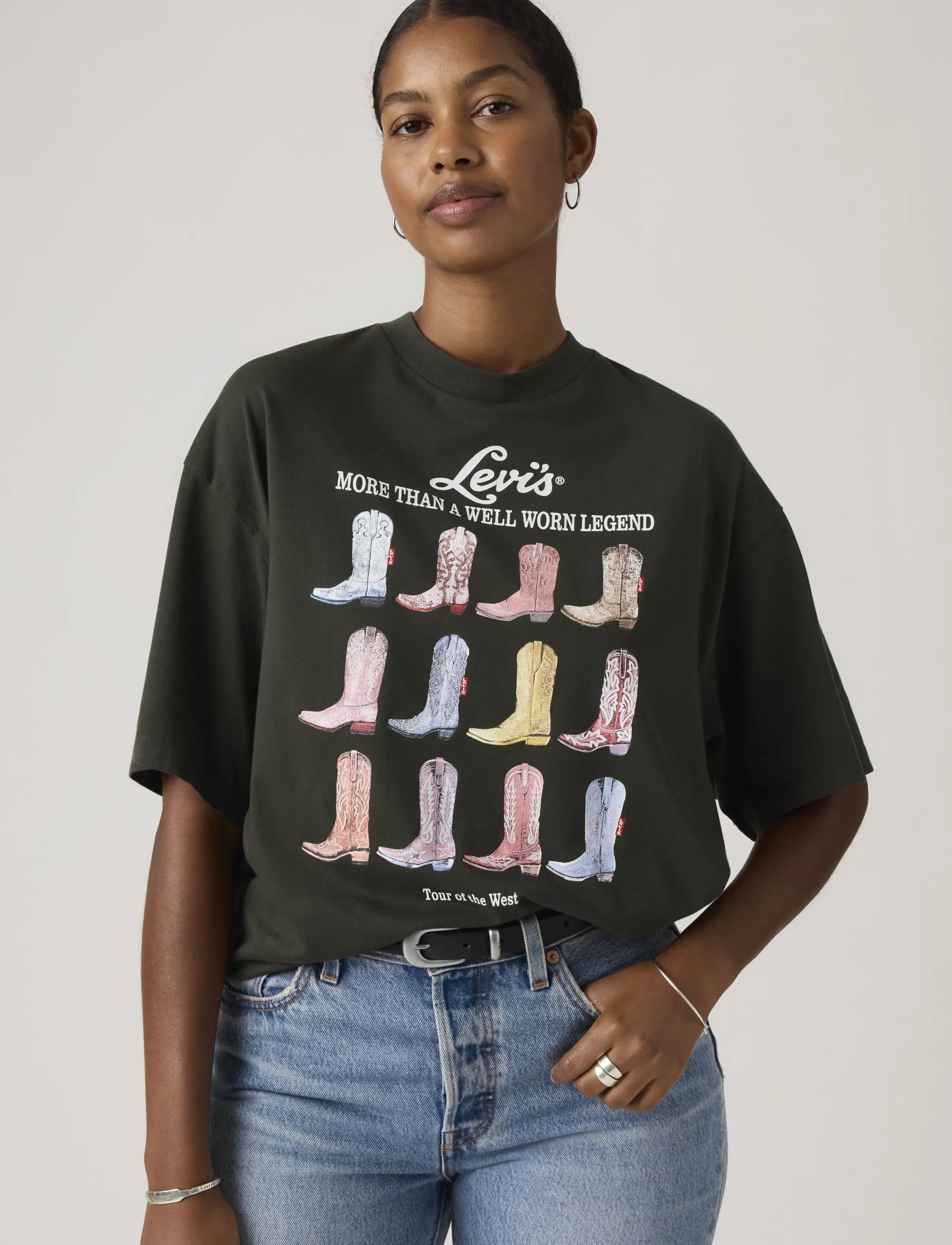 Levi's® - GRAPHIC SHORT STACK TEE TEE AL - t-shirts - blacks - 5