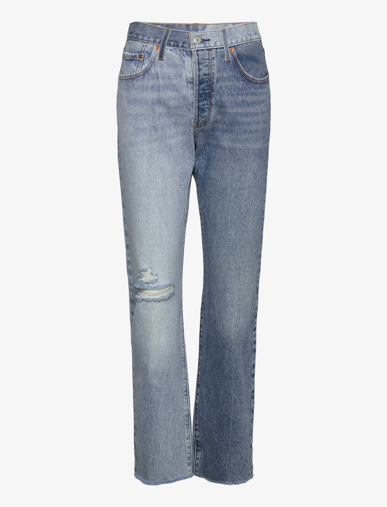 LEVI´S Women - 501 JEANS TWO TONE AB844 INDIG - raka jeans - med indigo - worn in - 0
