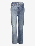 501 JEANS TWO TONE AB844 INDIG - MED INDIGO - WORN IN