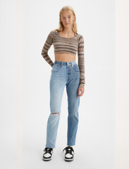 LEVI´S Women - 501 JEANS TWO TONE AB844 INDIG - raka jeans - med indigo - worn in - 5