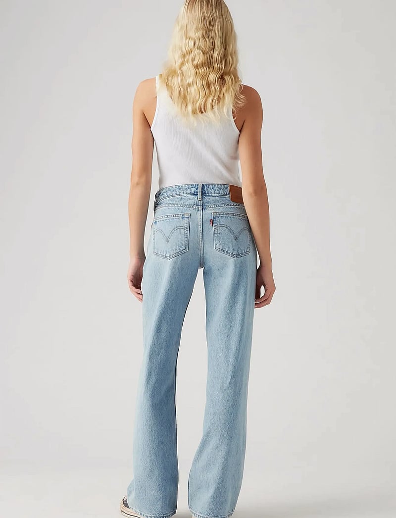 Levi's® - LOW LOOSE BLASTED STONE CLEAN - hosen mit weitem bein - light indigo - worn in - 4