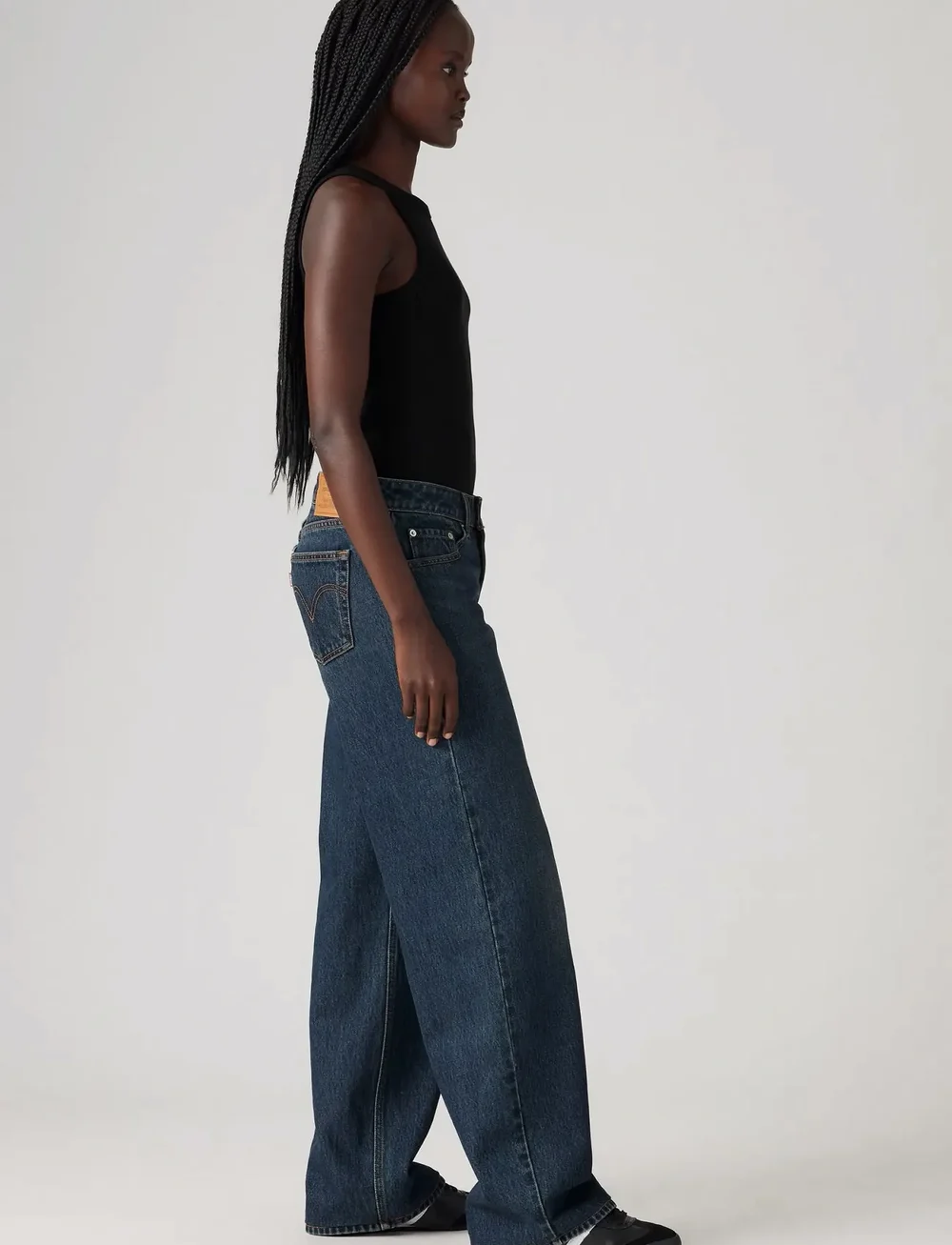 Levi's® - LOW LOOSE TOMORROW MORNING - hosen mit weitem bein - dark indigo - worn in - 3