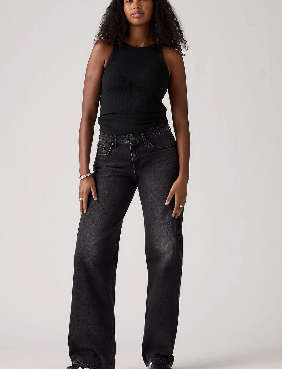 Levi's® - LOW LOOSE TECH STORM - hosen mit weitem bein - blacks - 0