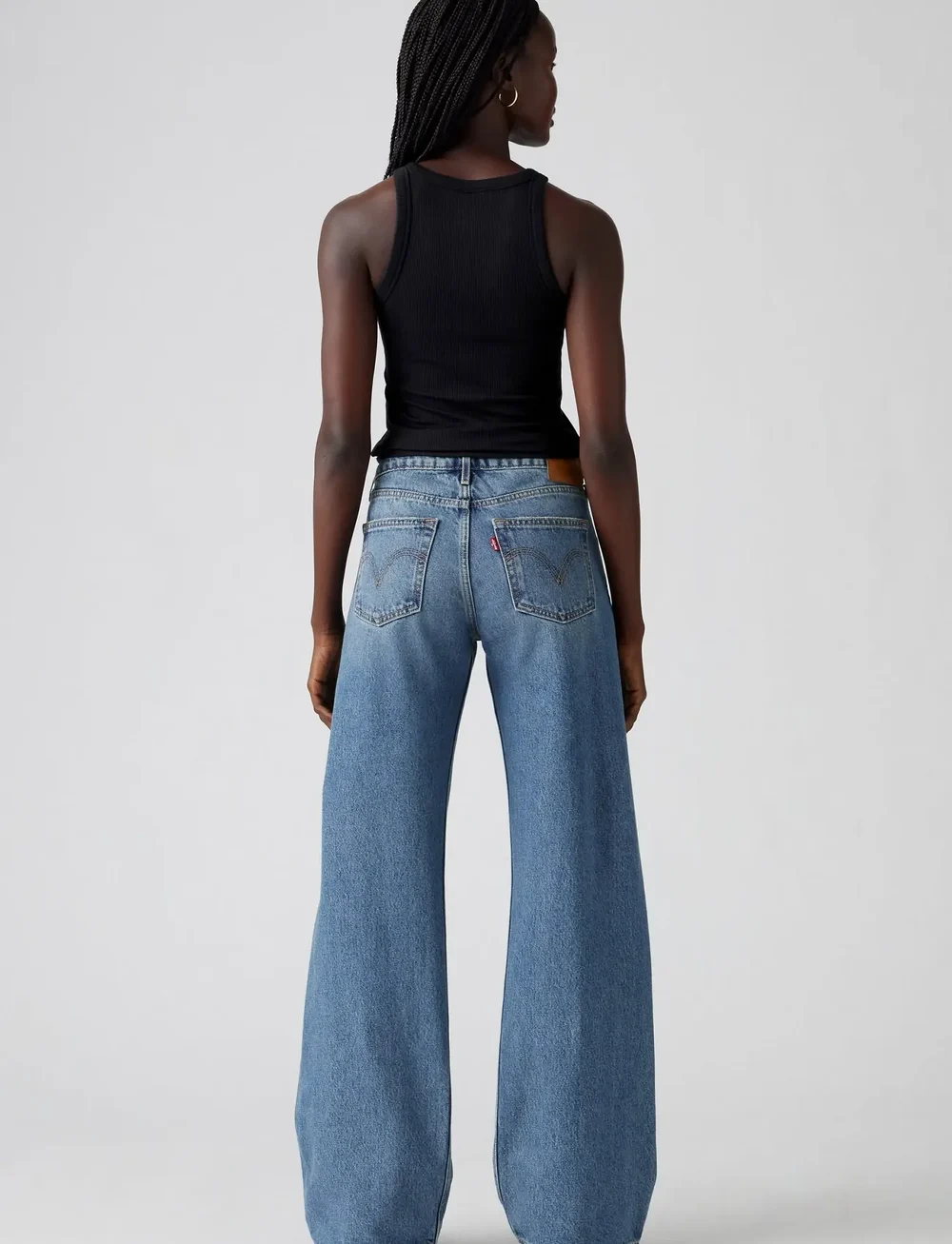 Levi's® - LOW LOOSE RESCUED CITY - vida jeans - med indigo - worn in - 4