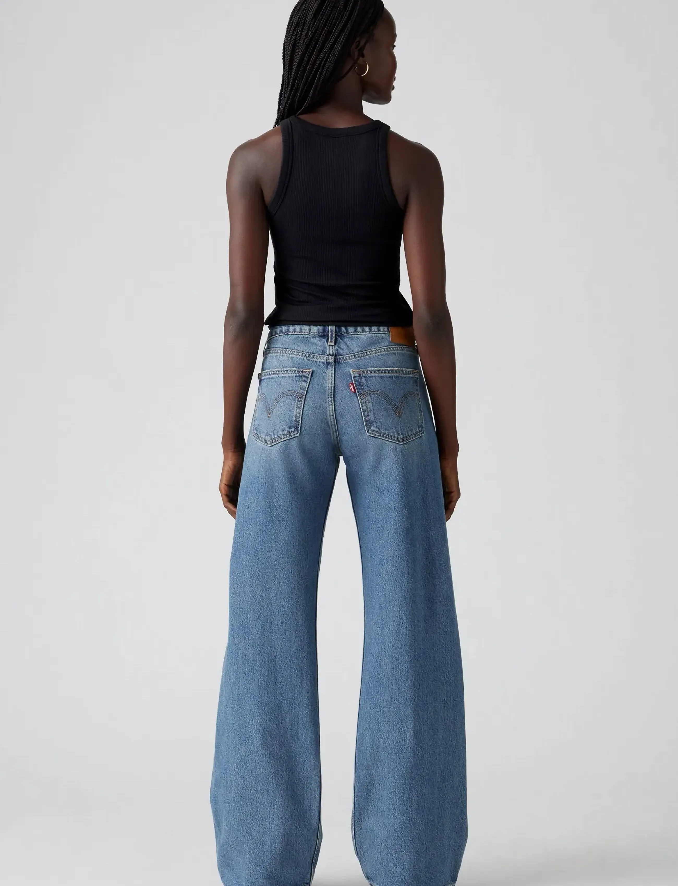 Levi's® - LOW LOOSE RESCUED CITY - med indigo - worn in - 4