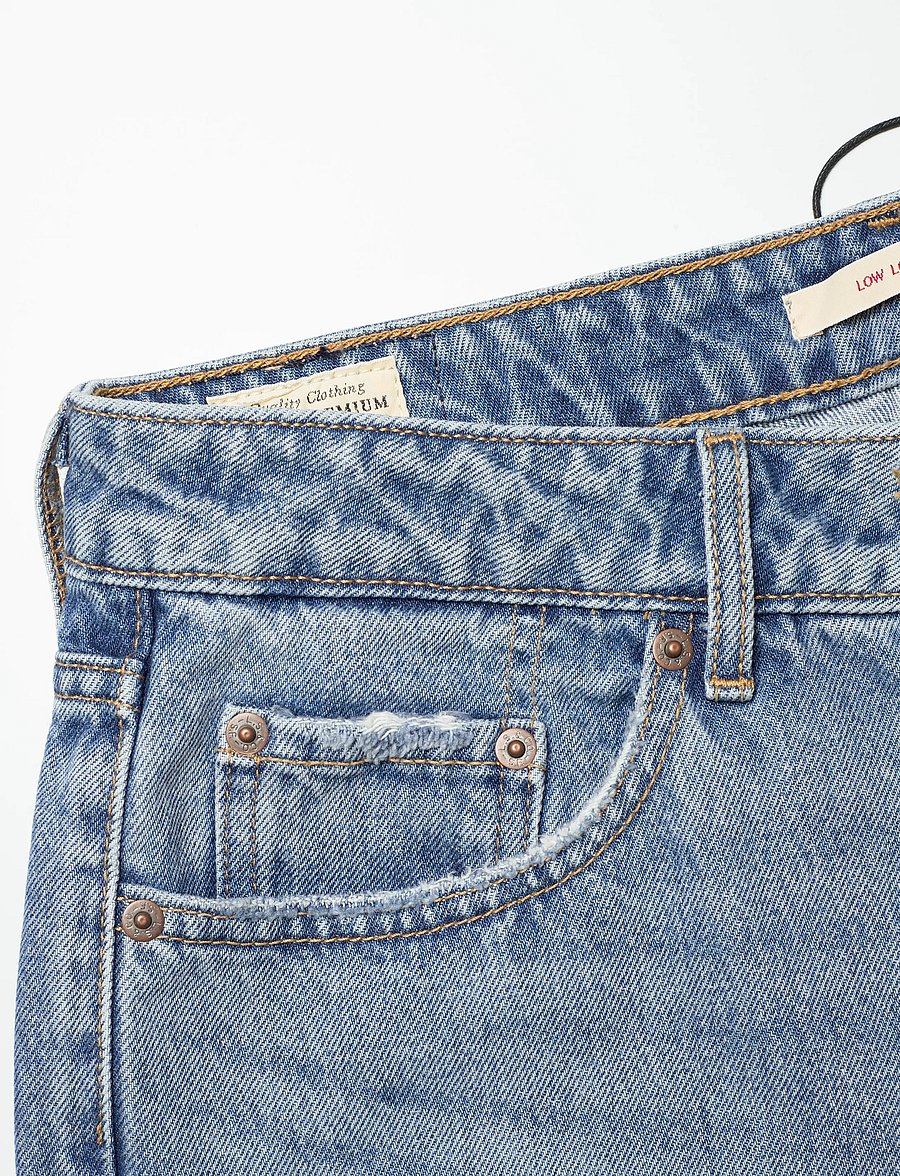 Levi's® - LOW LOOSE SHAKEY GROUND - hosen mit weitem bein - med indigo - worn in - 5
