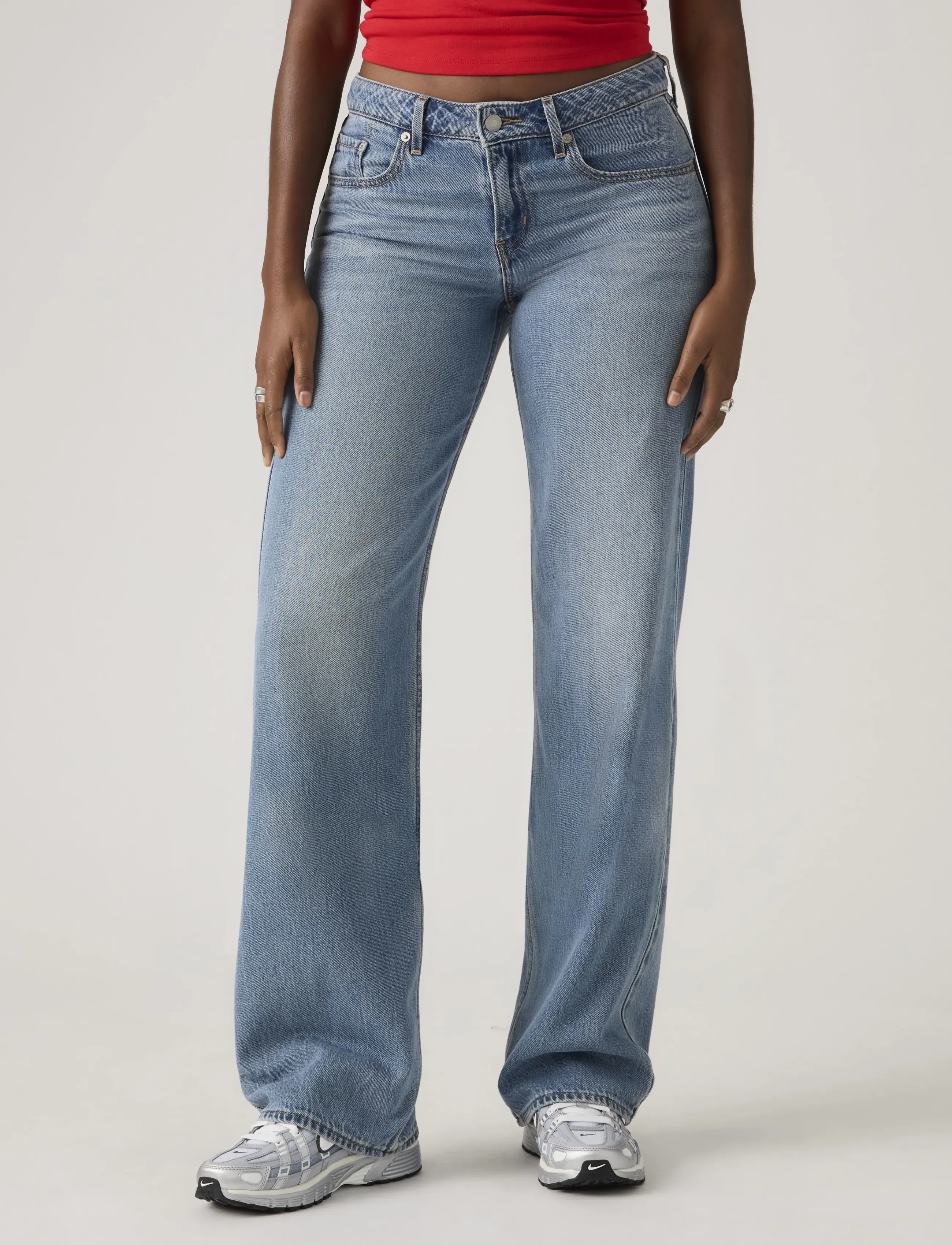 Levi's® - LOW LOOSE GOOD GRADES TENCEL - laia säärega teksad - med indigo - worn in - 3