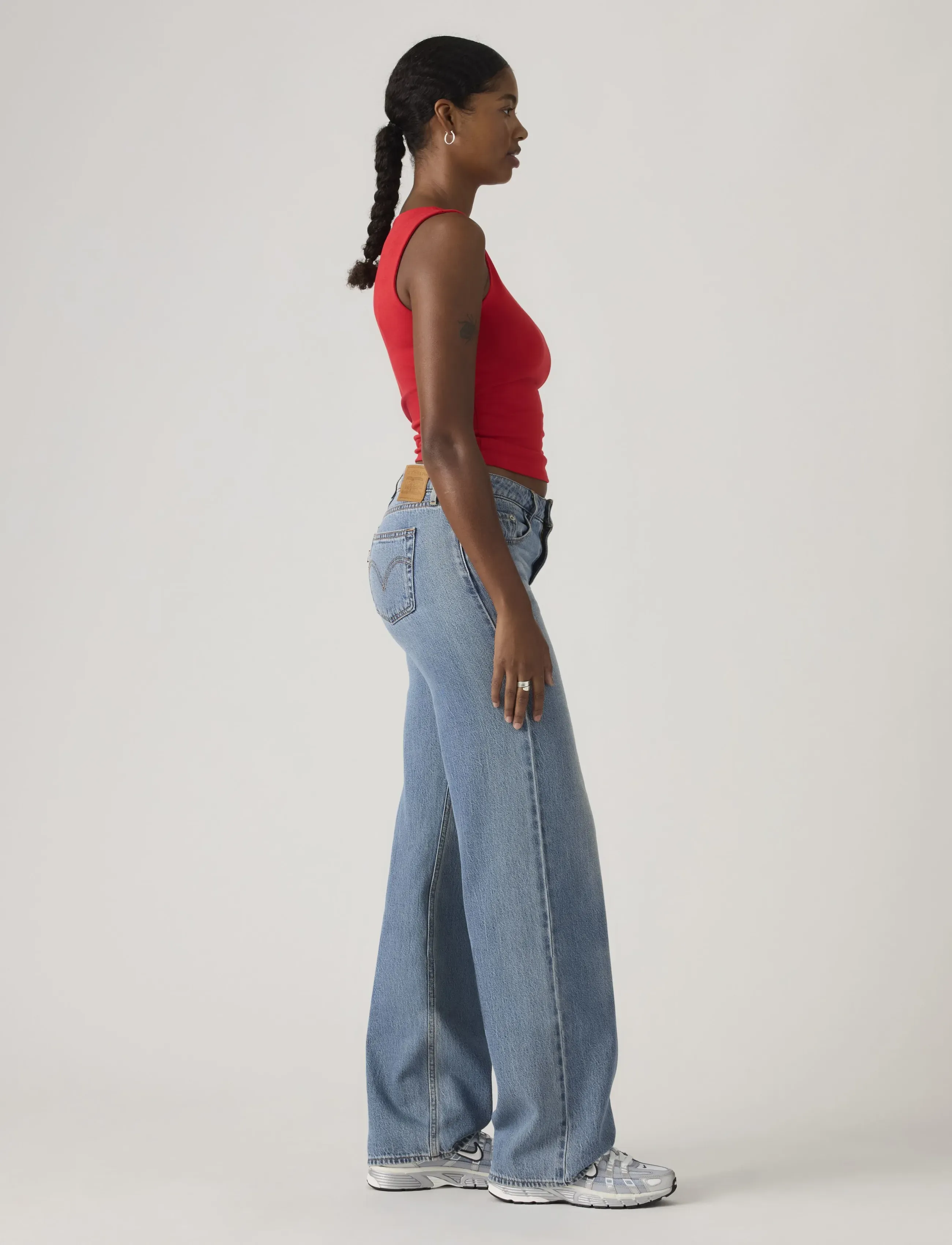 Levi's® - LOW LOOSE GOOD GRADES TENCEL - laia säärega teksad - med indigo - worn in - 5