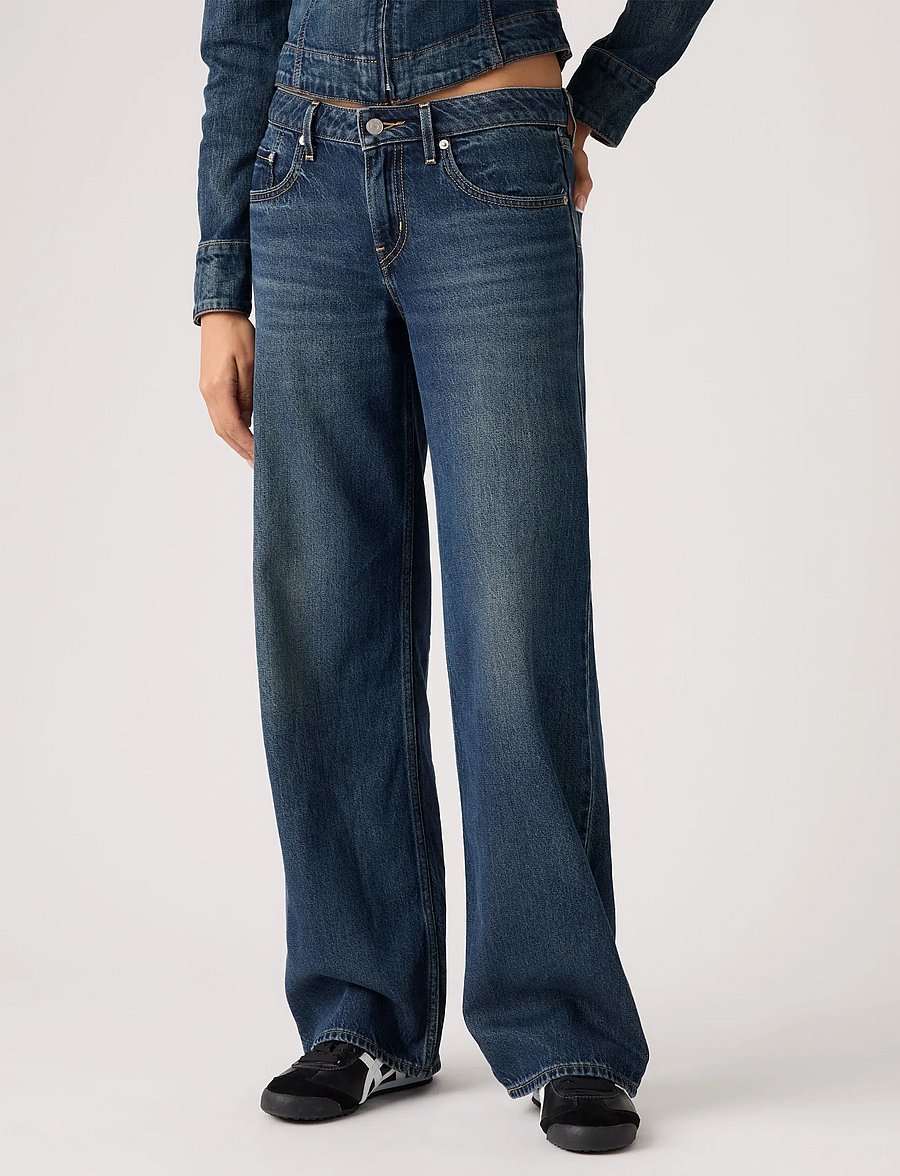 Levi's® - LOW LOOSE LOST IN TRANSLATION - hosen mit weitem bein - med indigo - worn in - 5