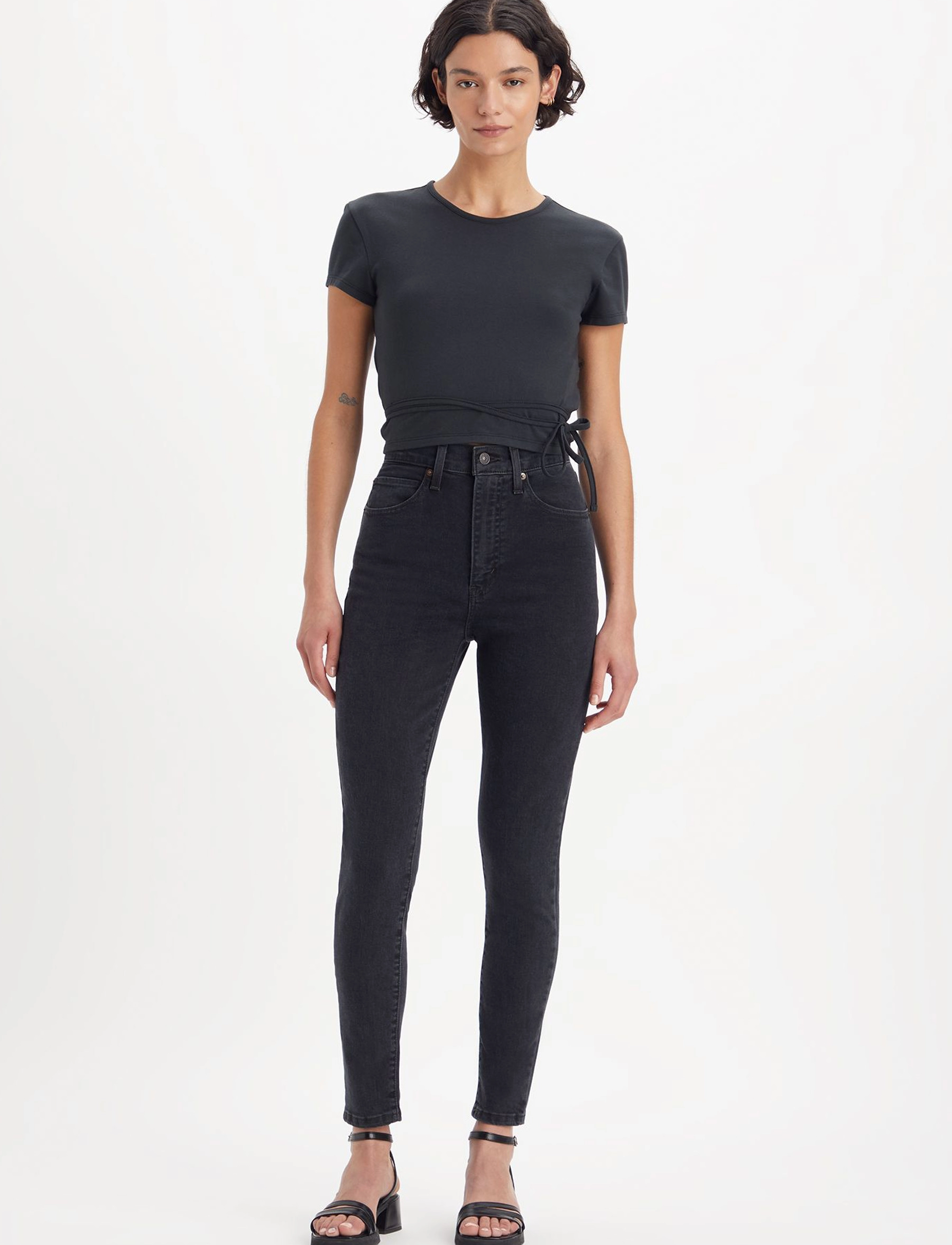 Levi's® - RETRO HIGH SKINNY CHANGE OF PL - jeans skinny - blacks - 3