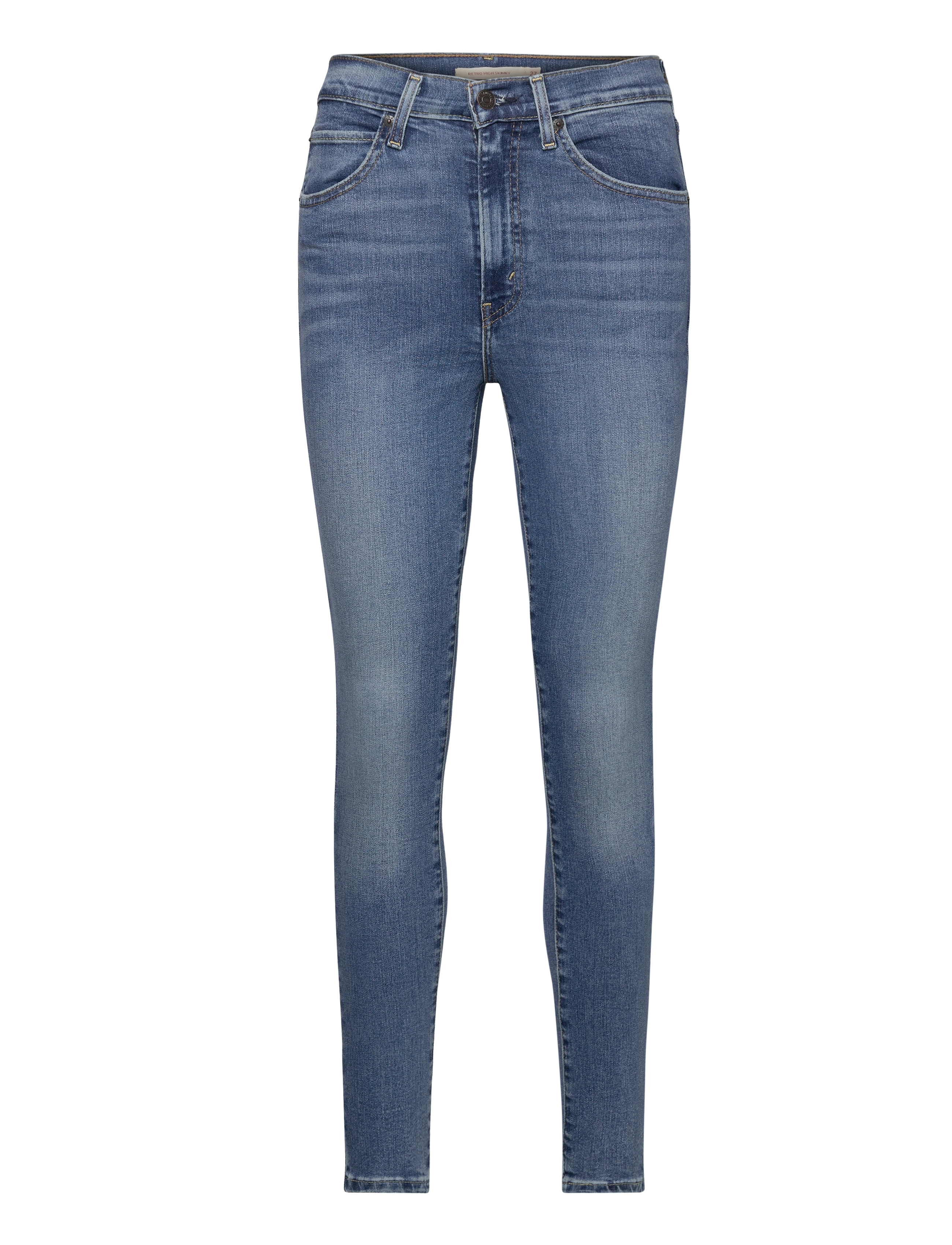Levi's® RETRO HIGH SKINNY RUN THE WORL - Tøj - MED INDIGO - WORN IN / blue