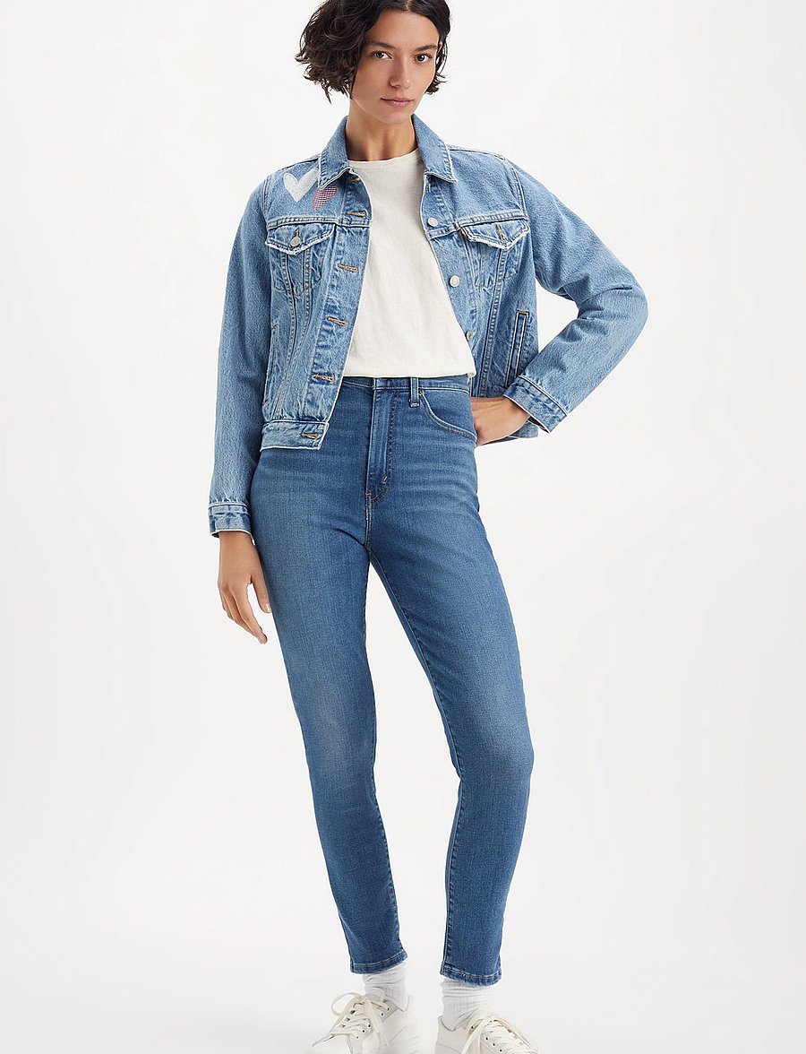 Levi's® - RETRO HIGH SKINNY RUN THE WORL - jeans skinny - med indigo - worn in - 0