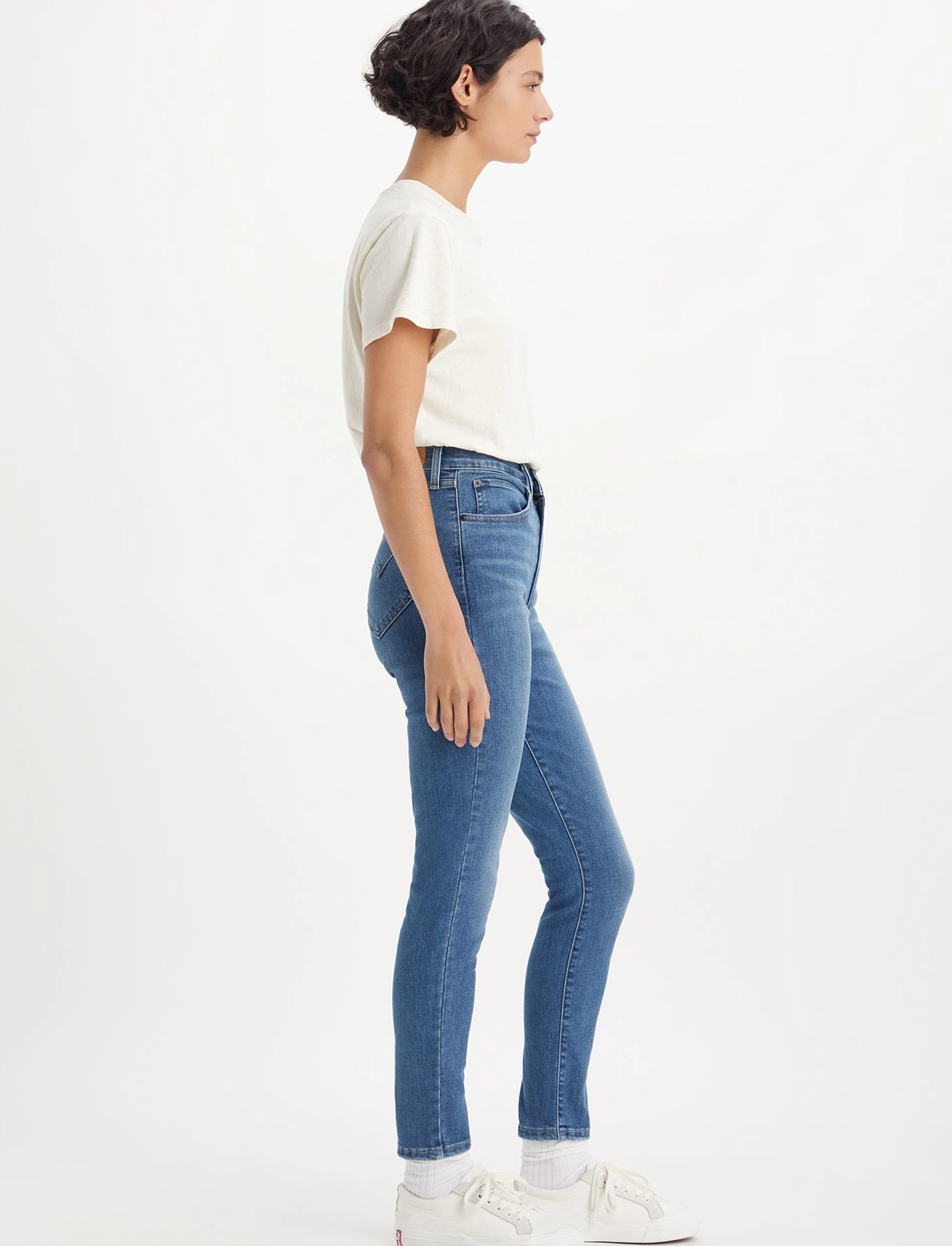 Levi's® - RETRO HIGH SKINNY RUN THE WORL - jeans skinny - med indigo - worn in - 5