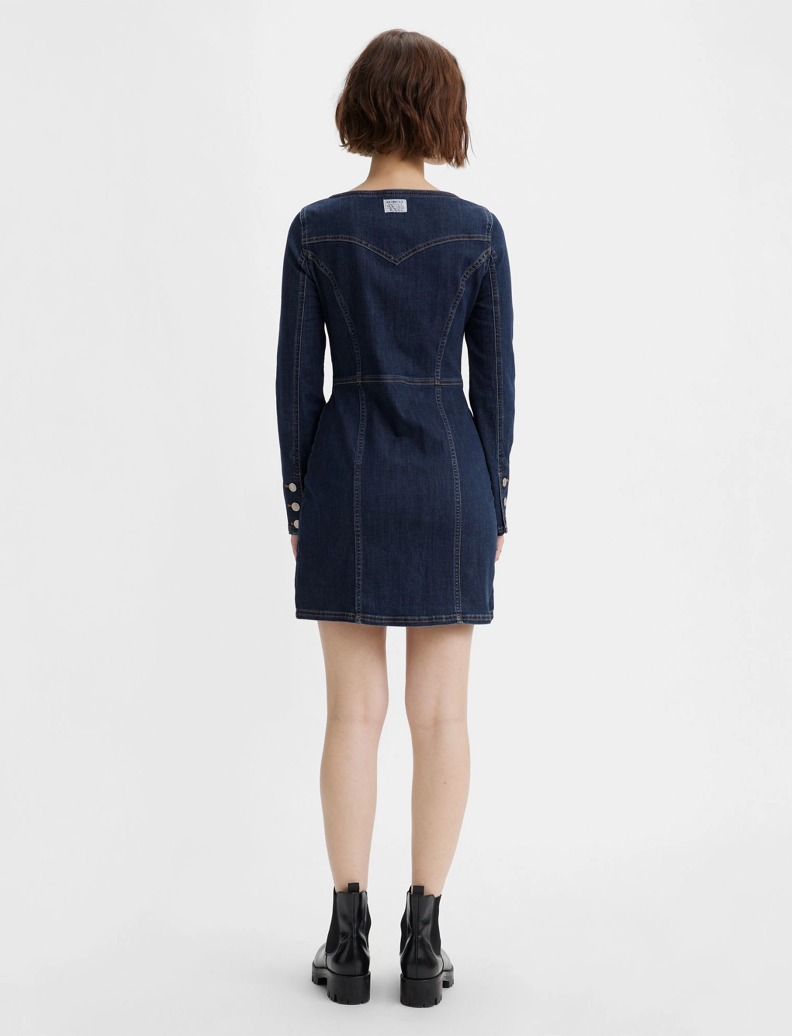 Levi's® - VEDA DENIM DRESS COOL NATASIA - dark indigo - flat finish - 3