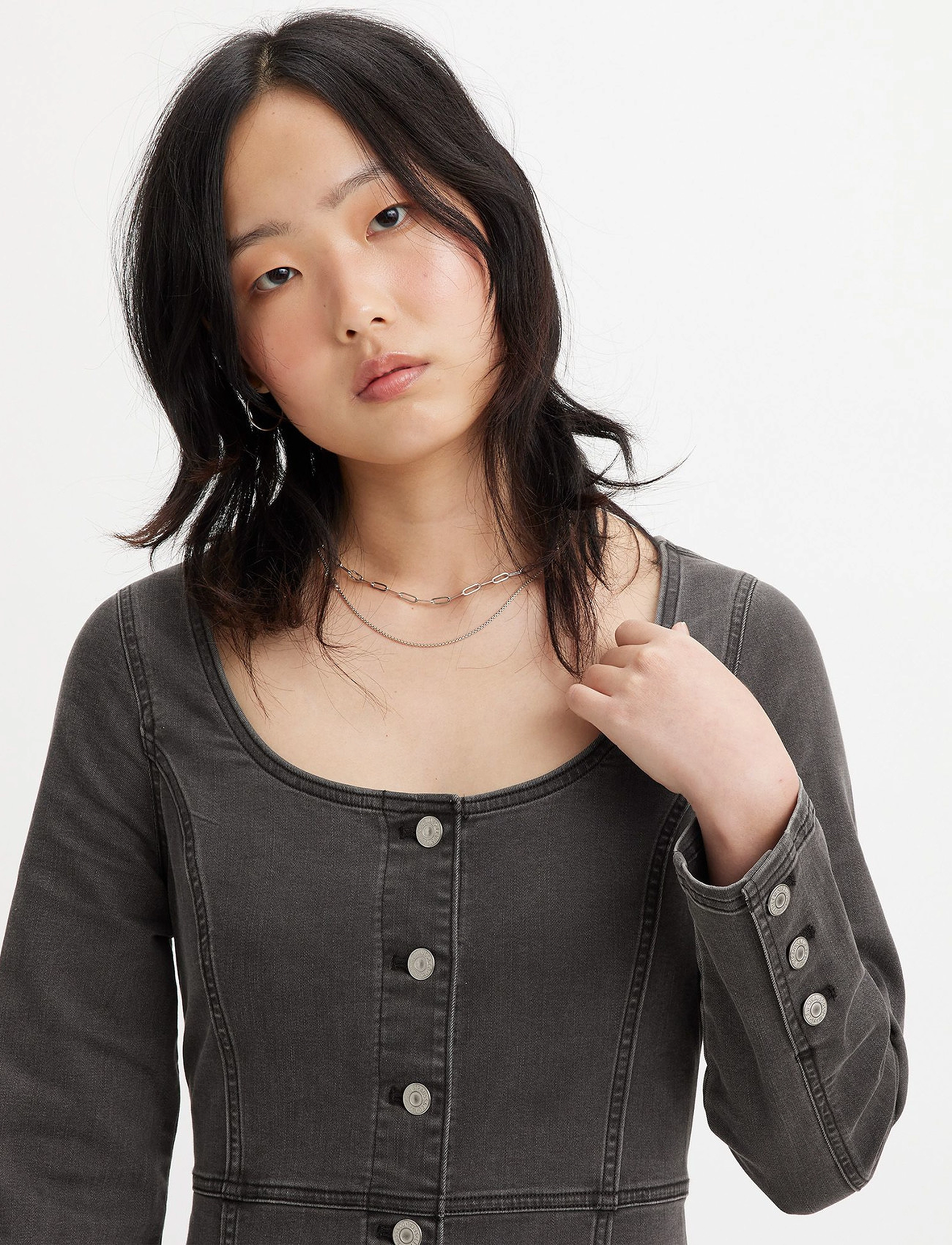 Levi's® - VEDA DENIM DRESS COOL SMOKE 2 - blacks - 5