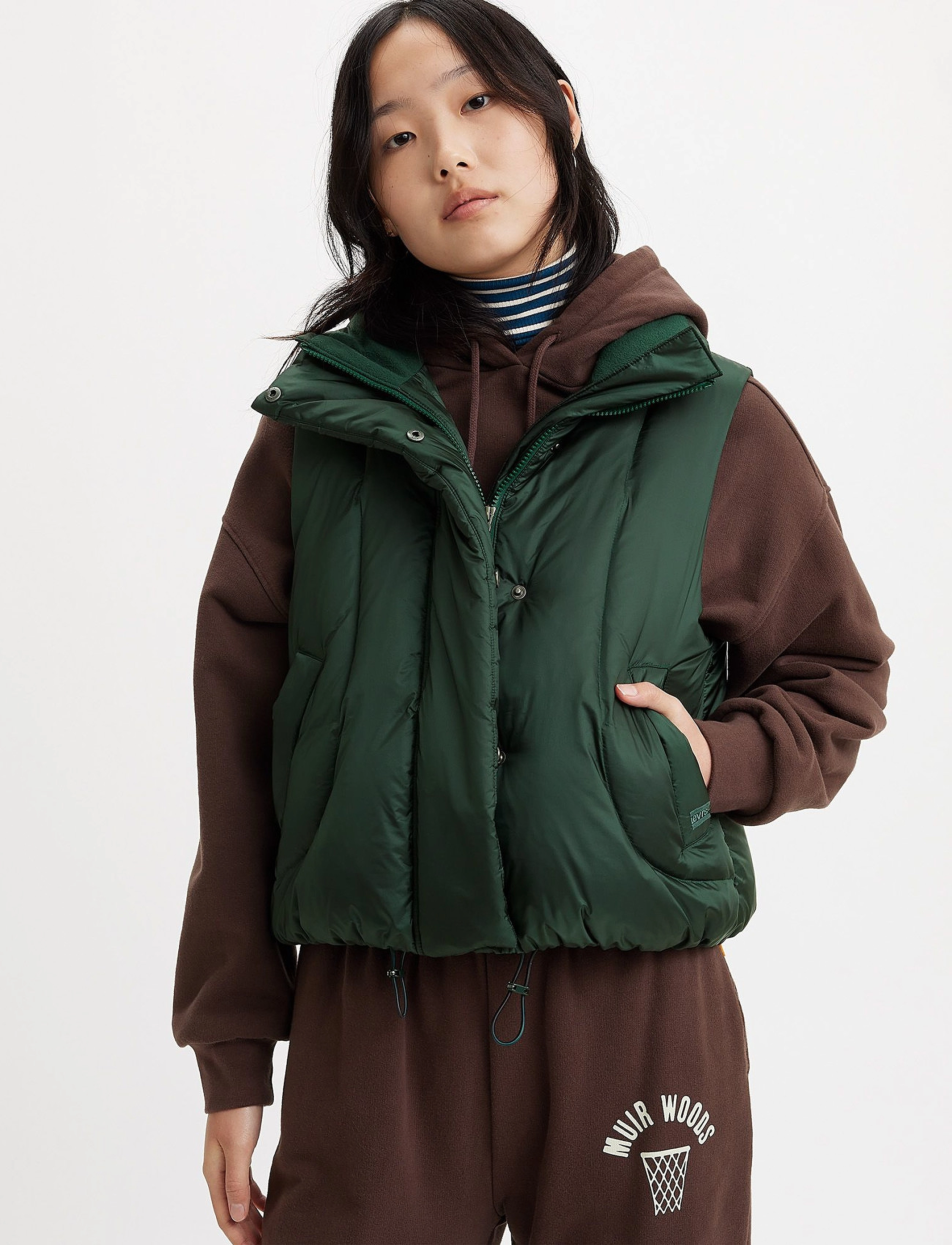 LEVI´S Women - PILLOW BUBBLE VEST DARKEST SPR - greens - 2