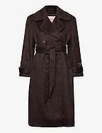 WOOLY TRENCH COAT MOLE - NEUTRALS