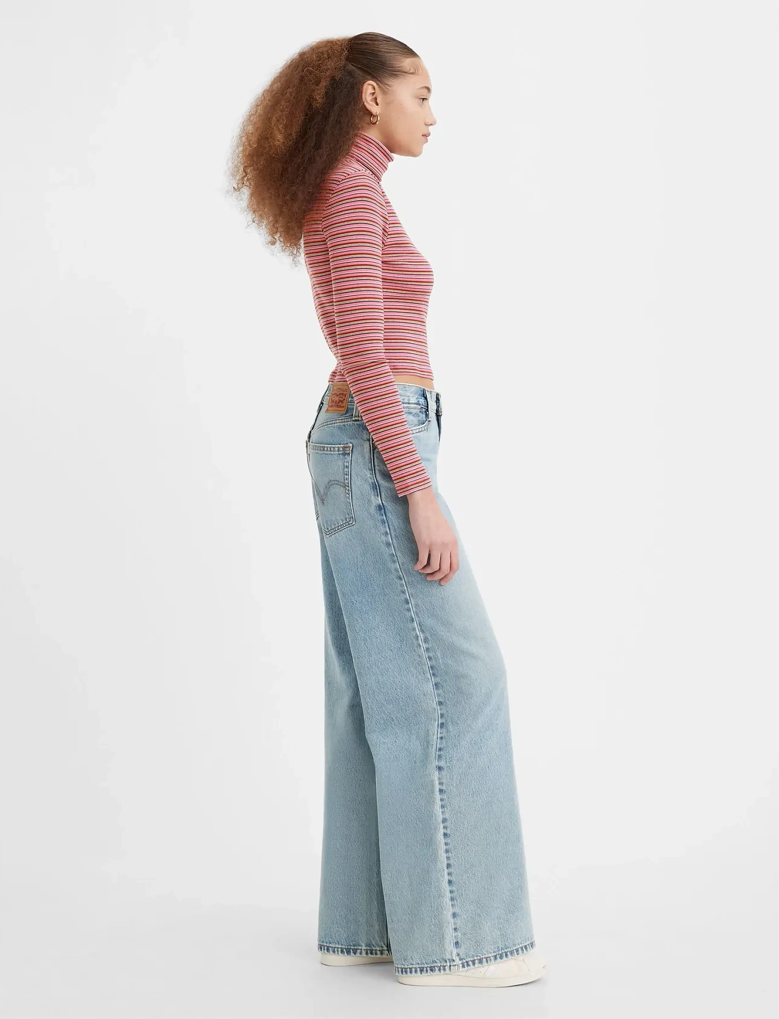 Levi's® - 94 BAGGY WIDE LEG LIGHT TOUCH - light indigo - worn in - 3