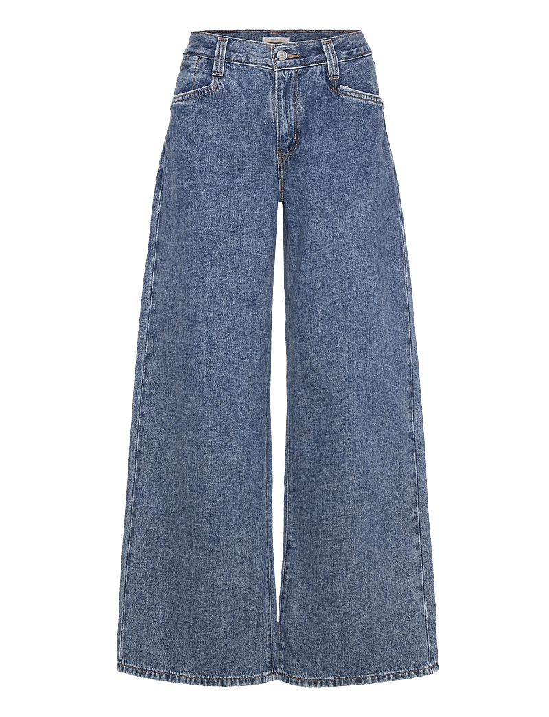 Levi's® - 94 BAGGY WIDE LEG TAKE CHANCES - hosen mit weitem bein - med indigo - worn in - 1