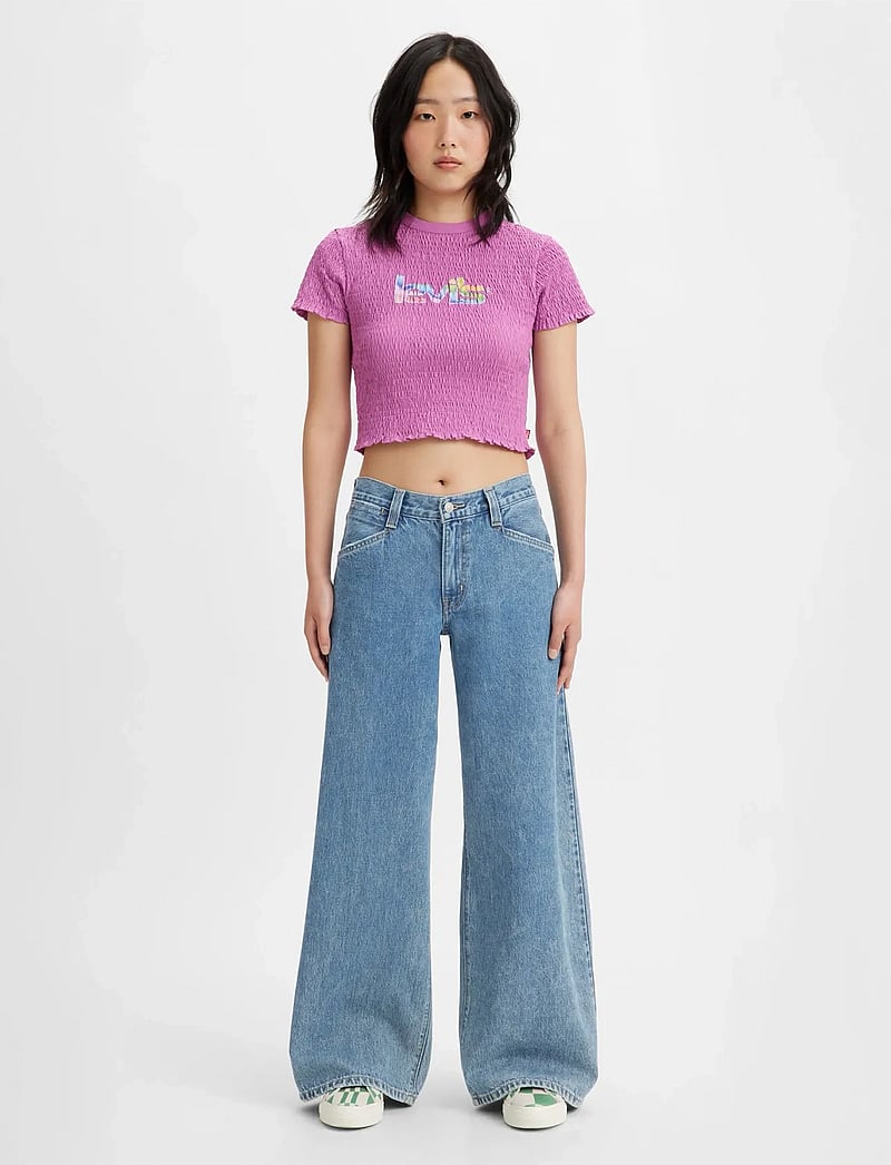 Levi's® - 94 BAGGY WIDE LEG TAKE CHANCES - hosen mit weitem bein - med indigo - worn in - 0