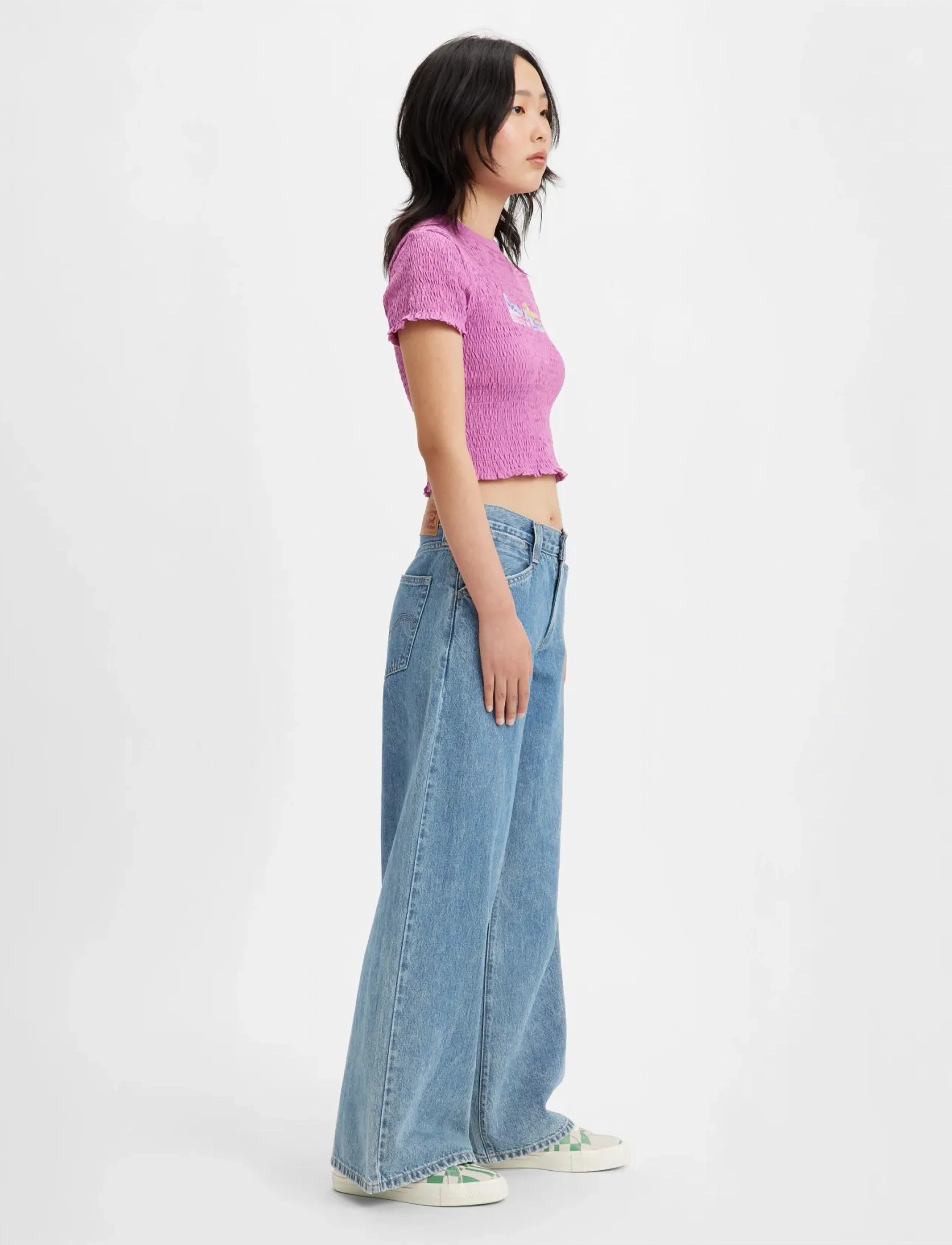 Levi's® - 94 BAGGY WIDE LEG TAKE CHANCES - med indigo - worn in - 3