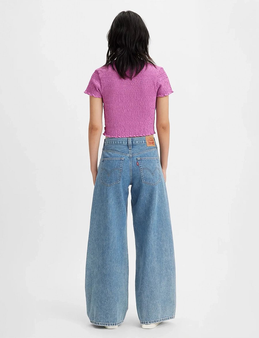 Levi's® - 94 BAGGY WIDE LEG TAKE CHANCES - med indigo - worn in - 4