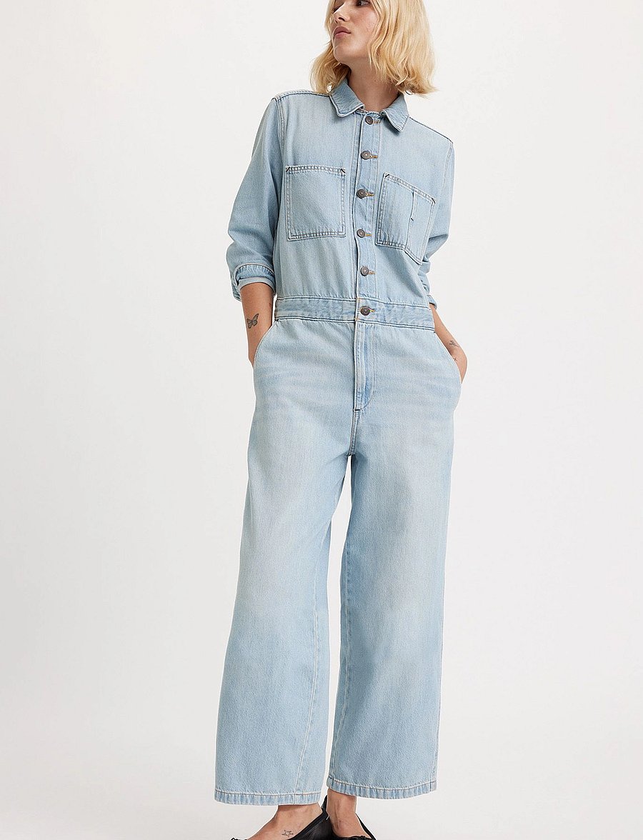 Levi's® - ICONIC JUMPSUIT CELEBRATE THE - jumpsuits - med indigo - worn in - 0