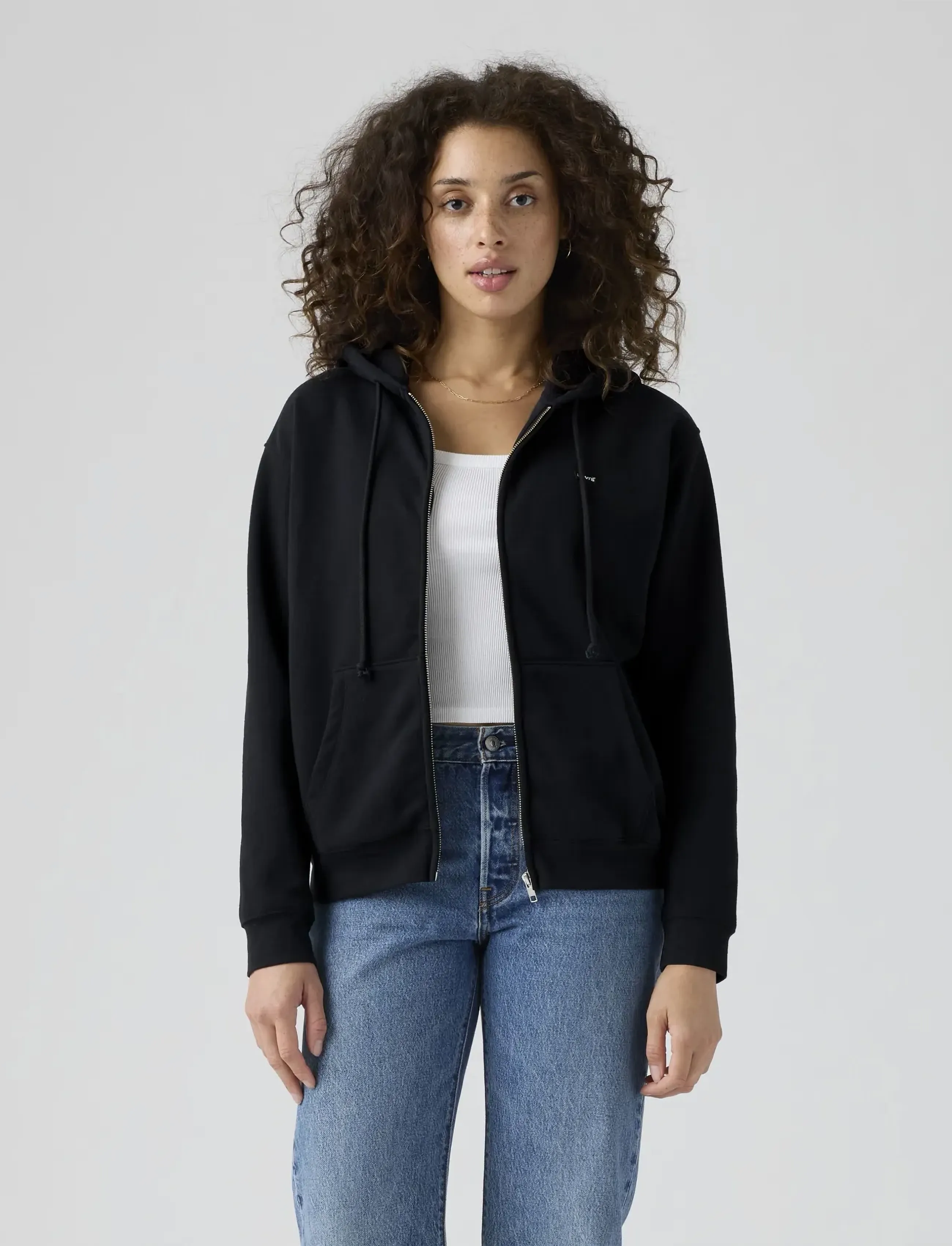 Levi's® - EVERYDAY ZIP HOODIE ANTHRACITE - hættetrøjer - blacks - 5