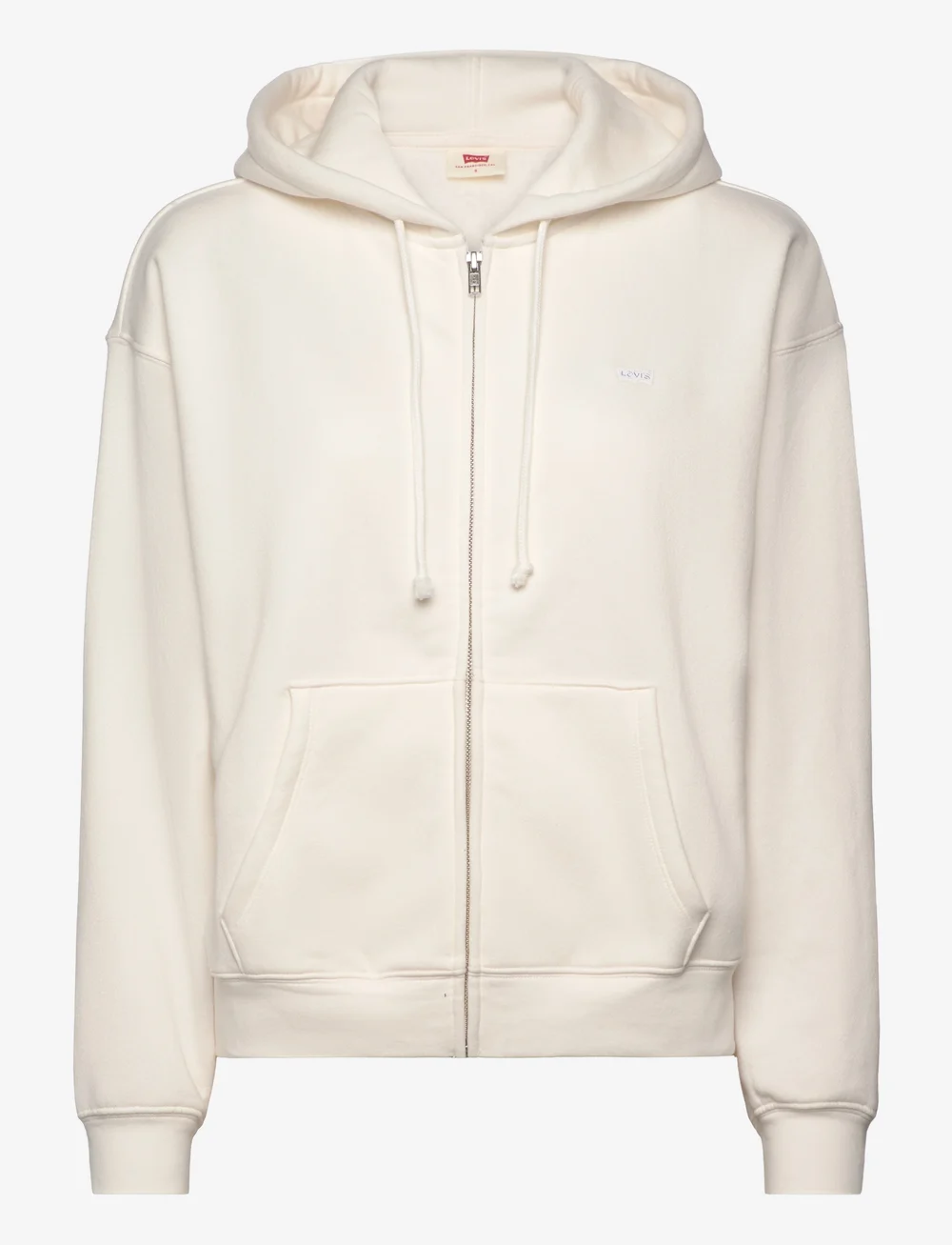 Levi's® - EVERYDAY ZIP HOODIE SUGAR SWIZ - hættetrøjer - whites - 1