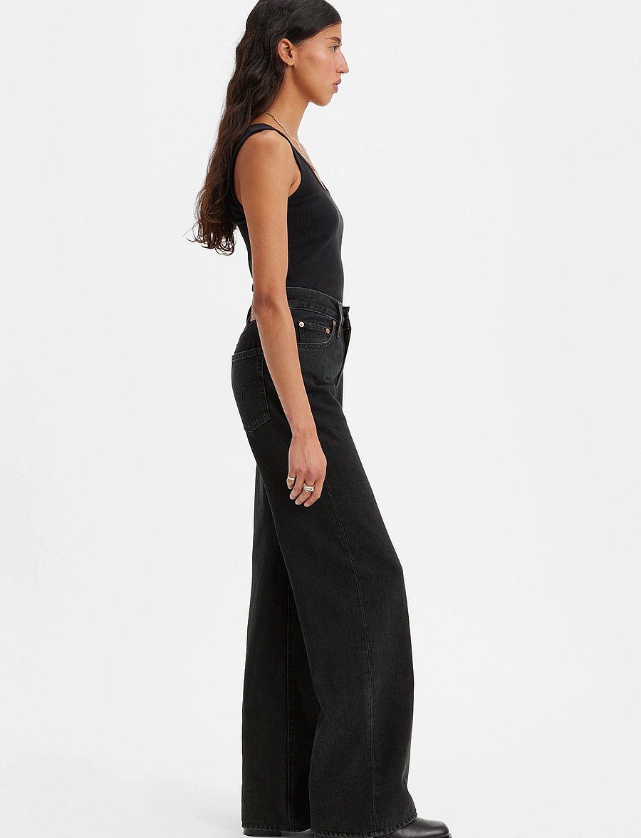Levi's® - RIBCAGE WIDE LEG H223 ROSIE PO - wide leg jeans - blacks - 5