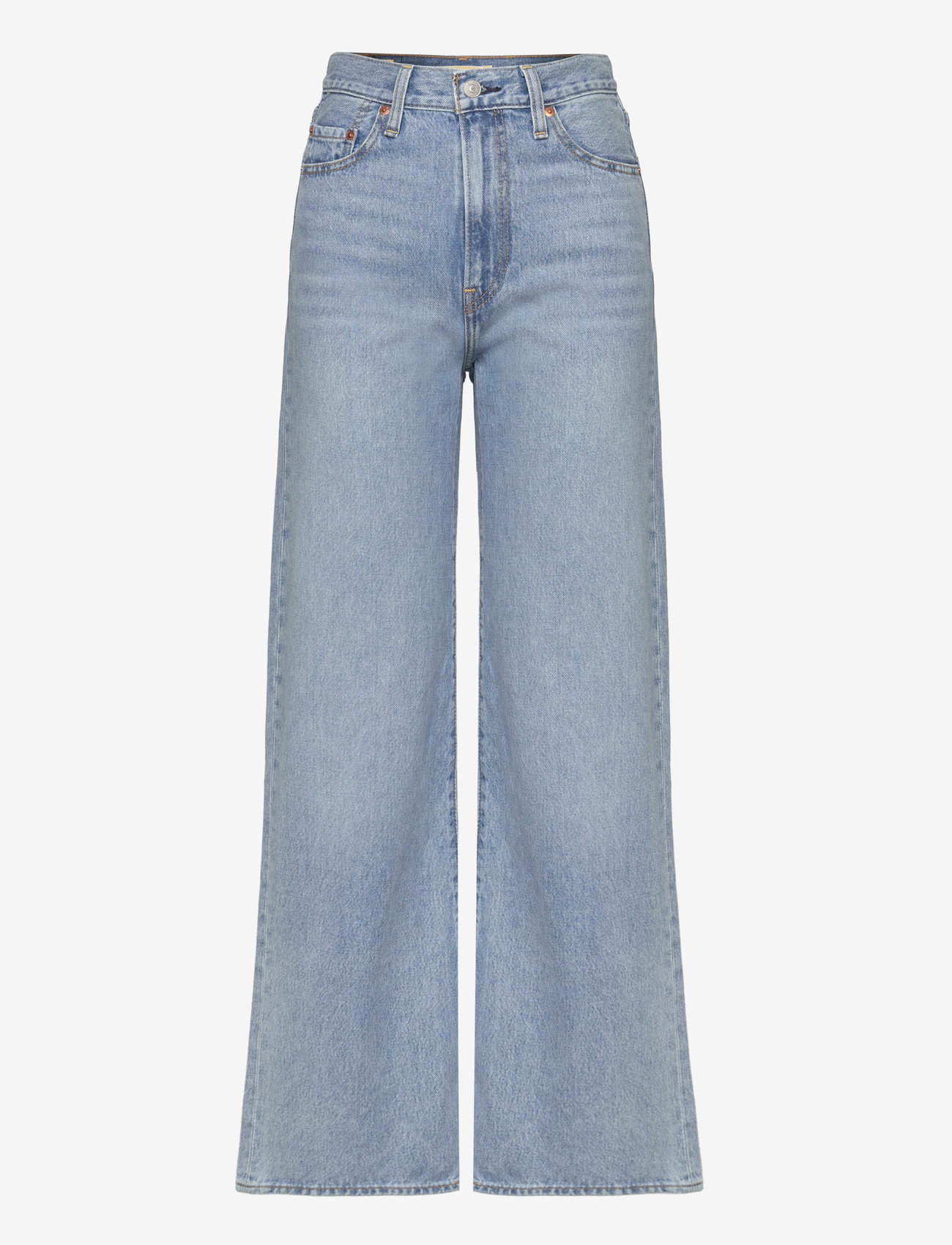 Levi's® RIBCAGE WIDE LEG H223 FAR AND - Kläder - LIGHT INDIGO - WORN IN / blue