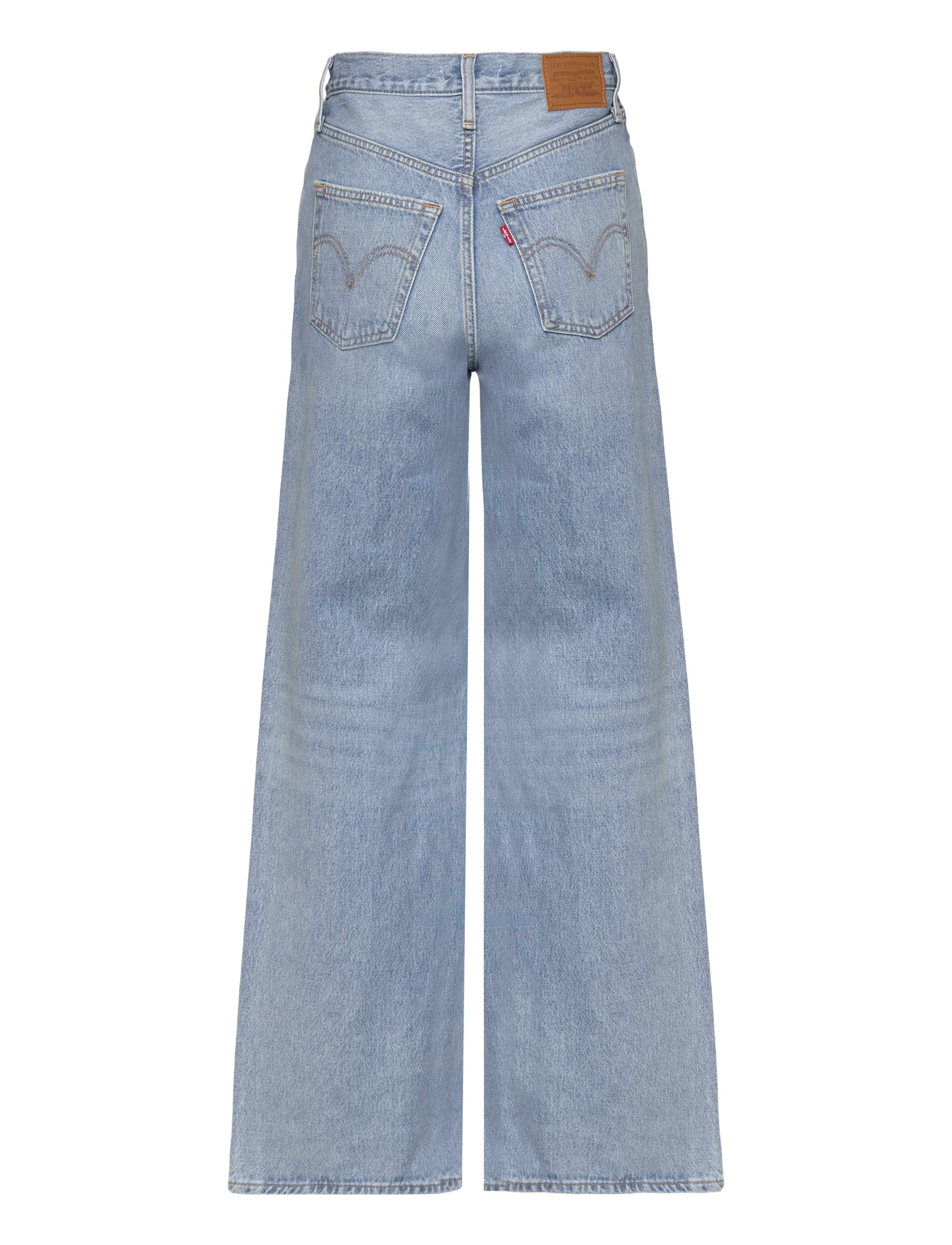 Levi's® - RIBCAGE WIDE LEG H223 FAR AND - pantalons larges - light indigo - worn in - 2