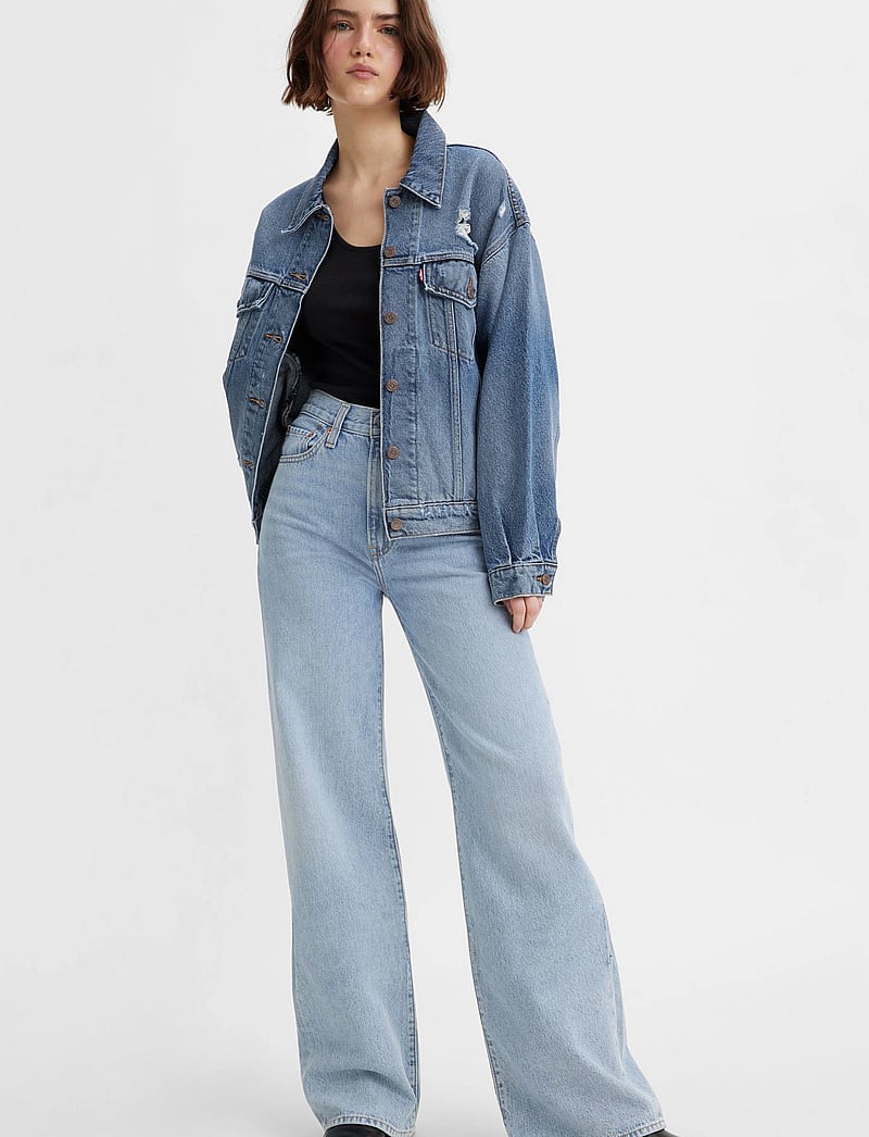 Levi's® - RIBCAGE WIDE LEG H223 FAR AND - laia säärega teksad - light indigo - worn in - 0