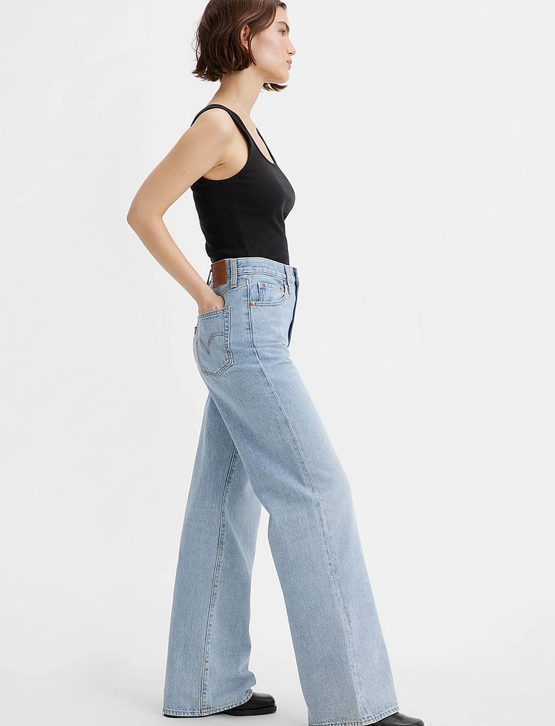 Levi's® - RIBCAGE WIDE LEG H223 FAR AND - laia säärega teksad - light indigo - worn in - 5