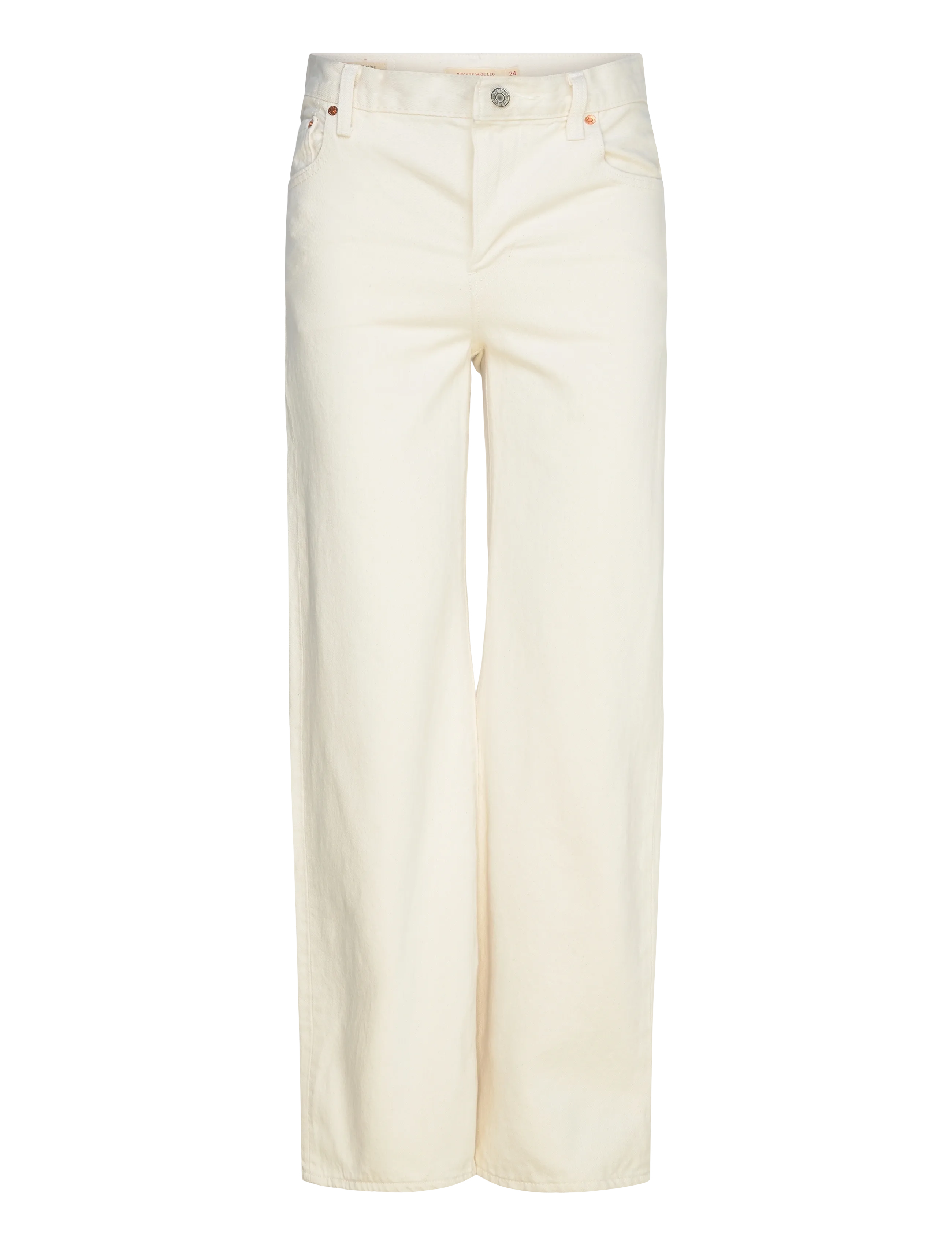 Levi's® RIBCAGE WIDE LEG H223 BARELY F - Riided - NEUTRALS / cream