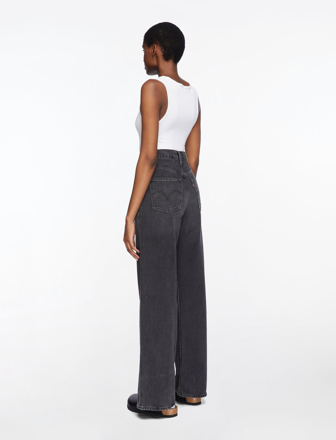 Levi's® - RIBCAGE WIDE LEG H223 SWIPE UP - vida jeans - blacks - 5
