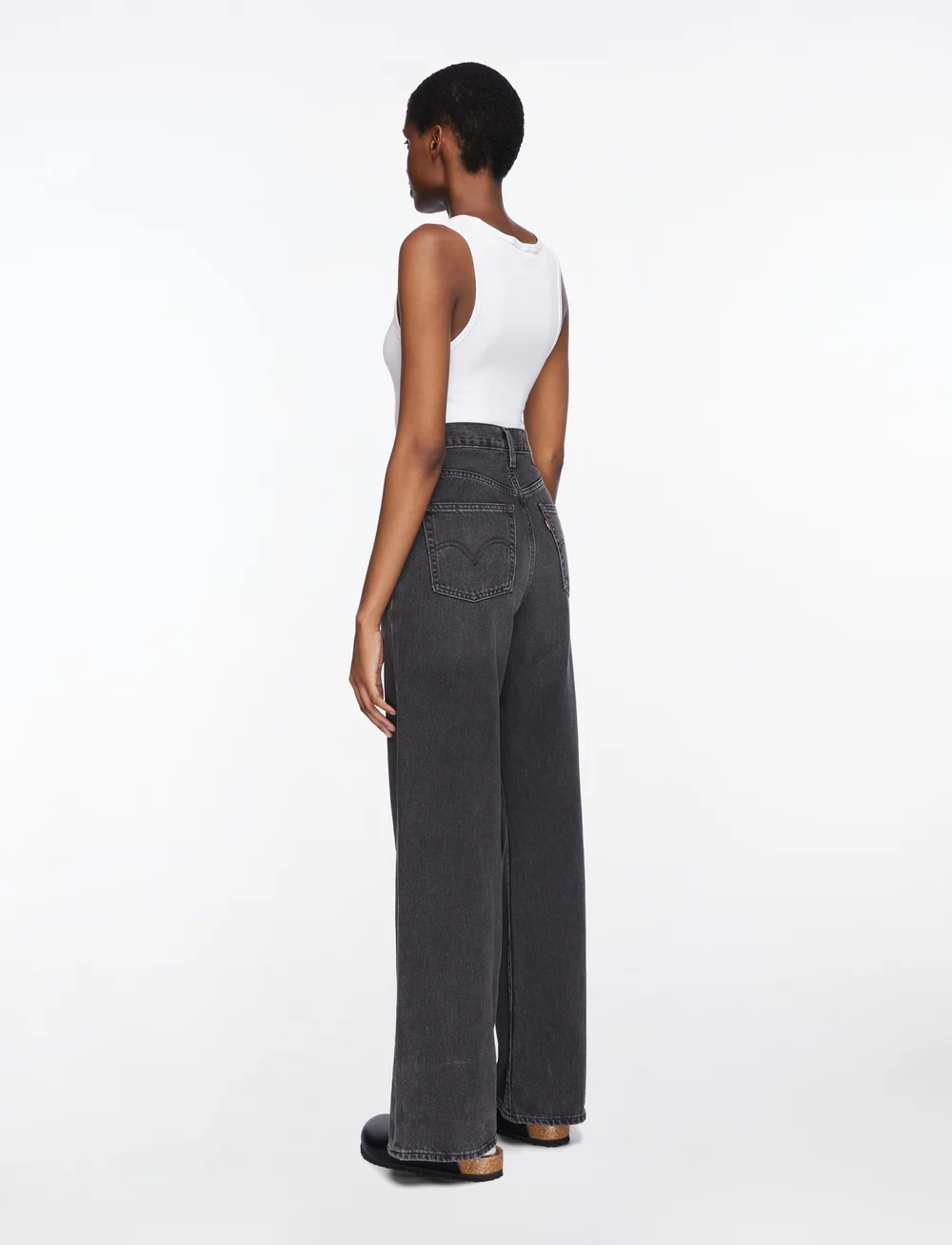 Levi's® - RIBCAGE WIDE LEG H223 SWIPE UP - hosen mit weitem bein - blacks - 5