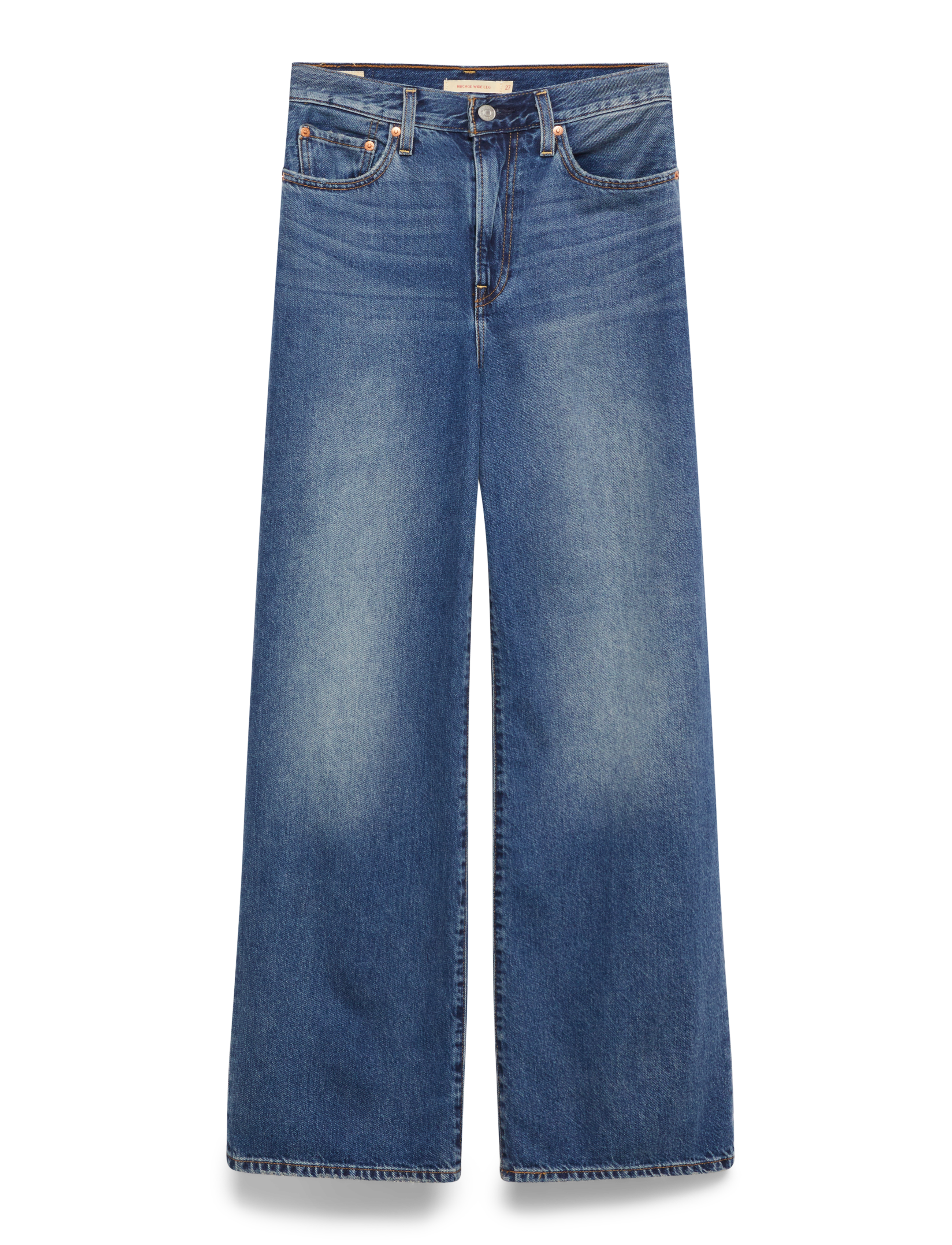 Levi's® RIBCAGE WIDE LEG H223 POLAR PE - Kleidung - DARK INDIGO - WORN IN / blue