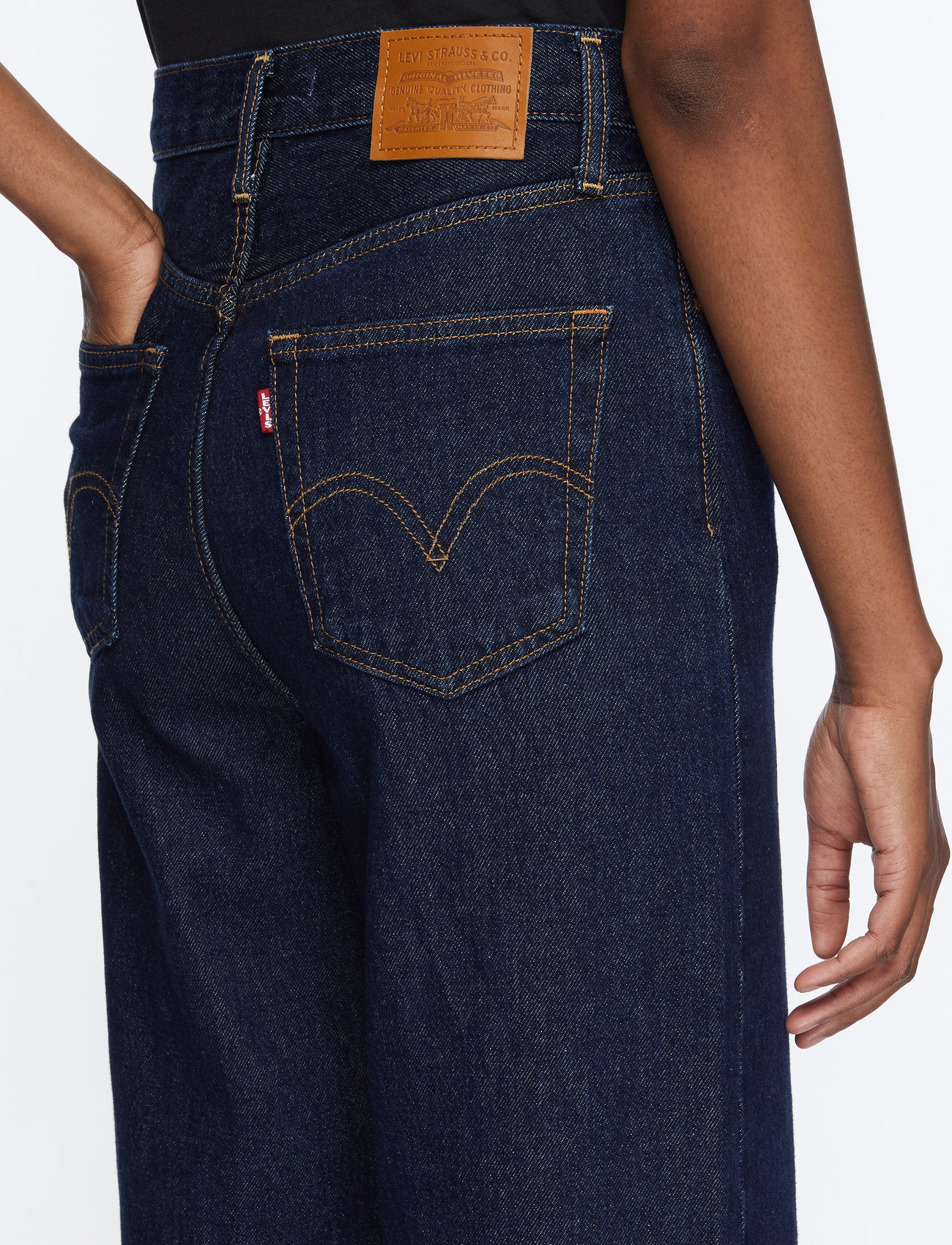 Levi's® - RIBCAGE WIDE LEG H223 SHADED V - laia säärega teksad - dark indigo - flat finish - 5