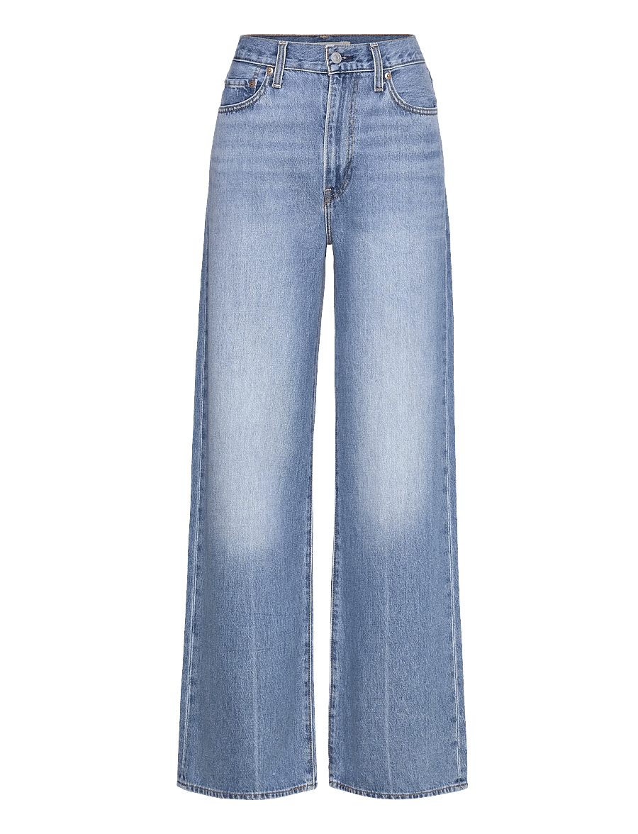 Levi's® - RIBCAGE WIDE LEG H223 NOT THE - jeans met wijde pijpen - med indigo - worn in - 1