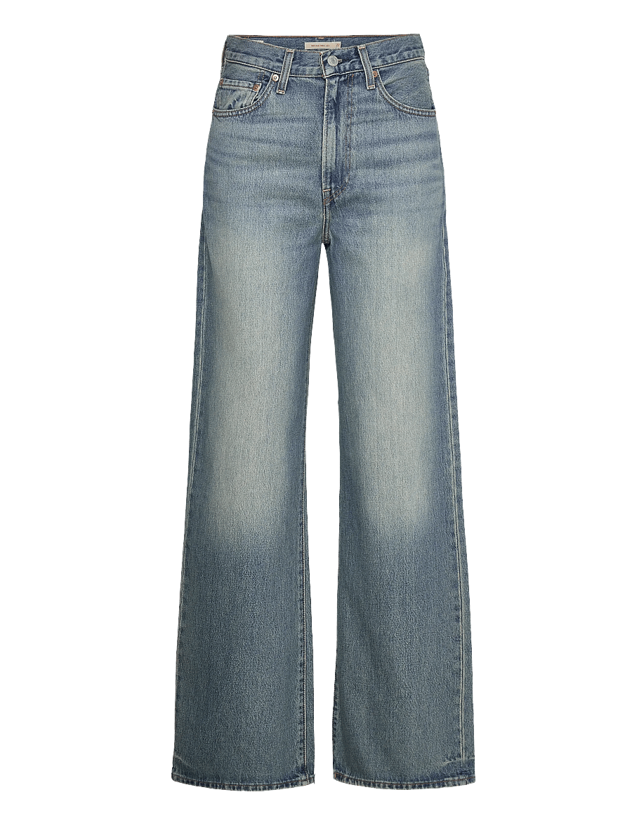 Levi's® - RIBCAGE WIDE LEG H223 TINT STO - pantalons larges - med indigo - worn in - 1
