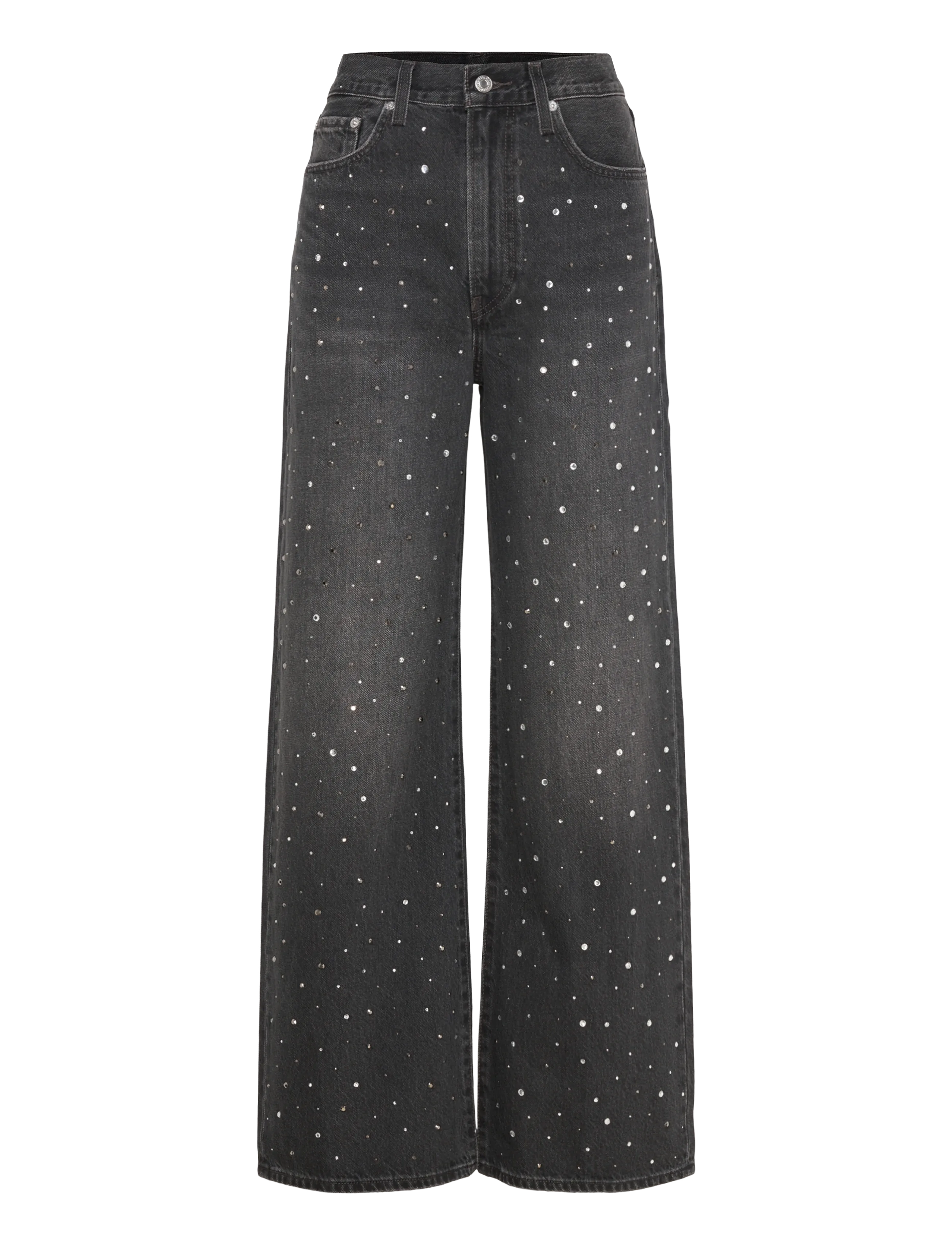 Levi's® RIBCAGE WIDE LEG H223 DAZZLE M - Kleidung - BLACKS / black