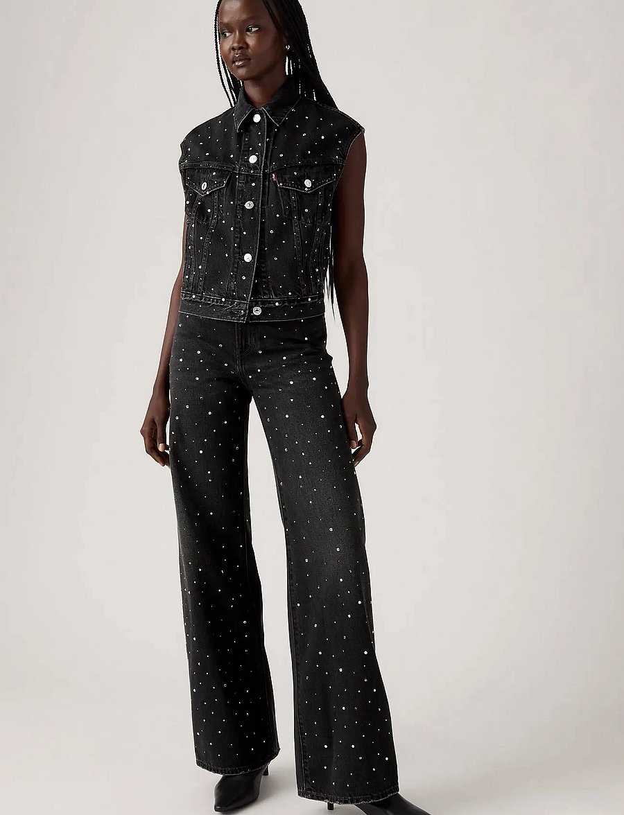 Levi's® - RIBCAGE WIDE LEG H223 DAZZLE M - blacks - 0