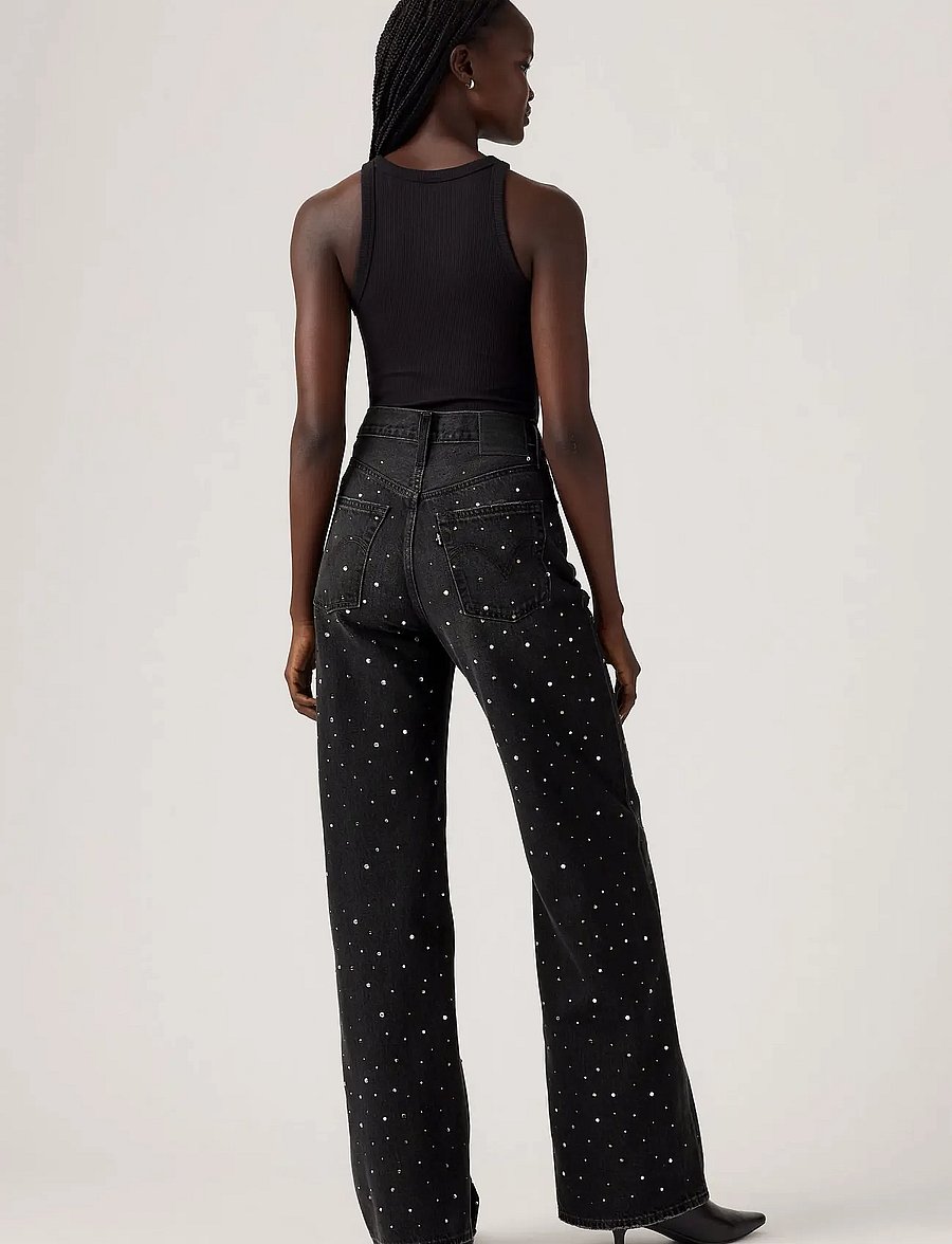 Levi's® - RIBCAGE WIDE LEG H223 DAZZLE M - blacks - 4