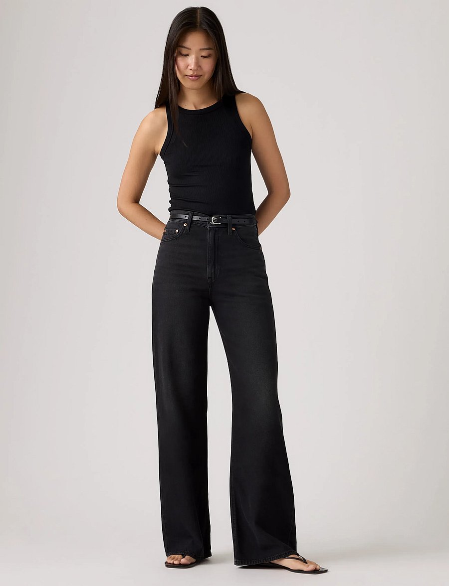 Levi's® - RIBCAGE WIDE LEG H223 NONE YOU - brede jeans - blacks - 0