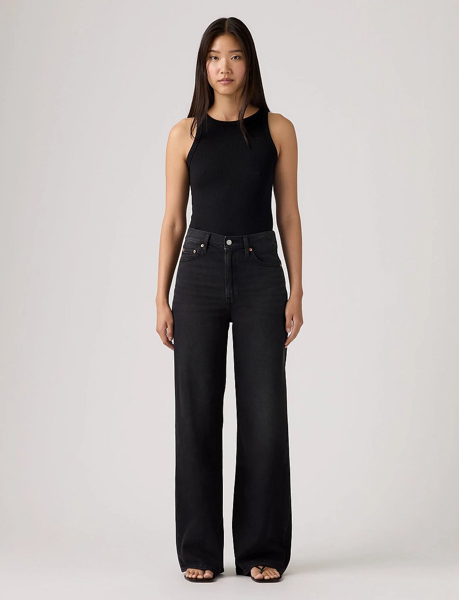 Levi's® - RIBCAGE WIDE LEG H223 NONE YOU - brede jeans - blacks - 3
