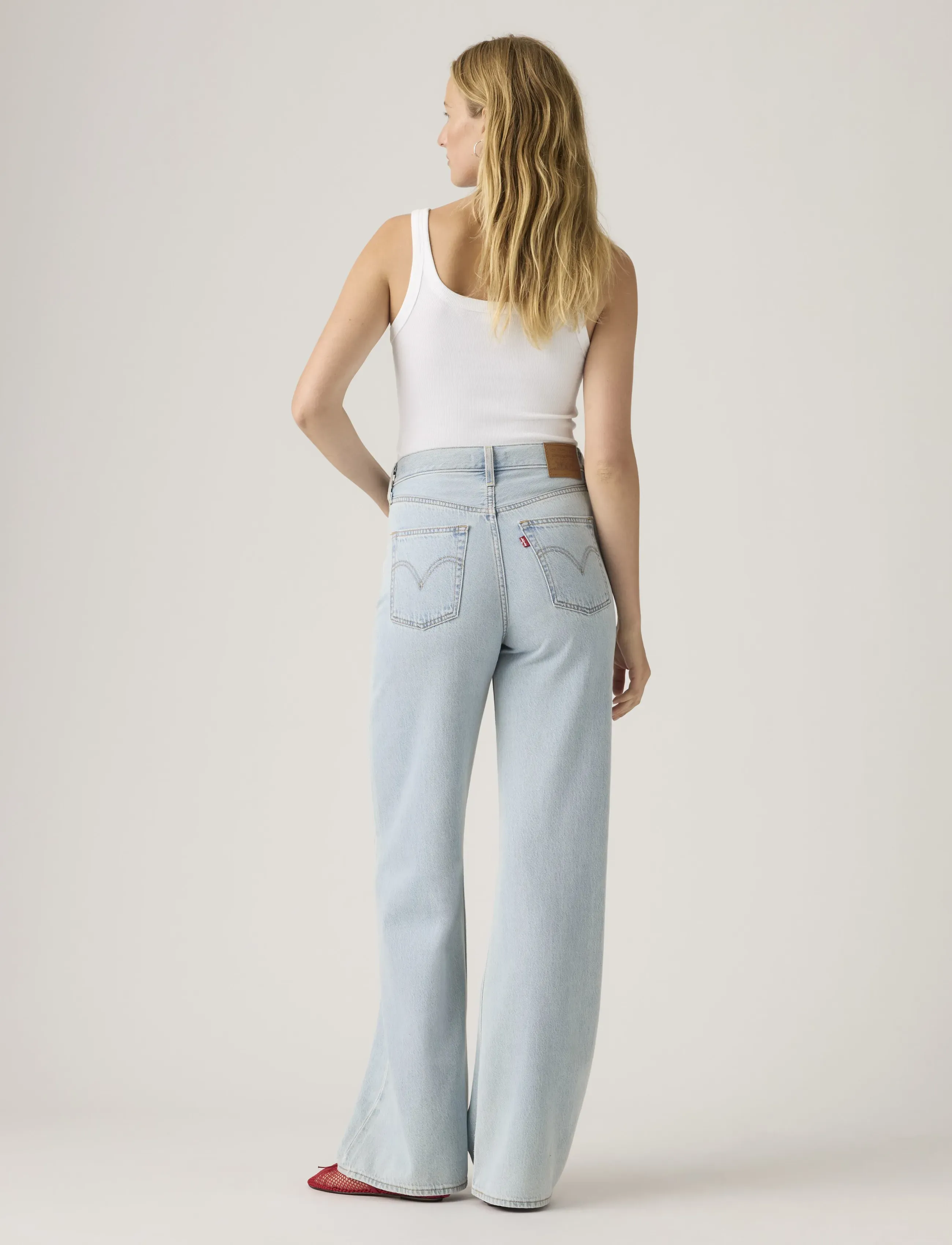 Levi's® - RIBCAGE WIDE LEG H223 OF COURS - laia säärega teksad - med indigo - flat finish - 4